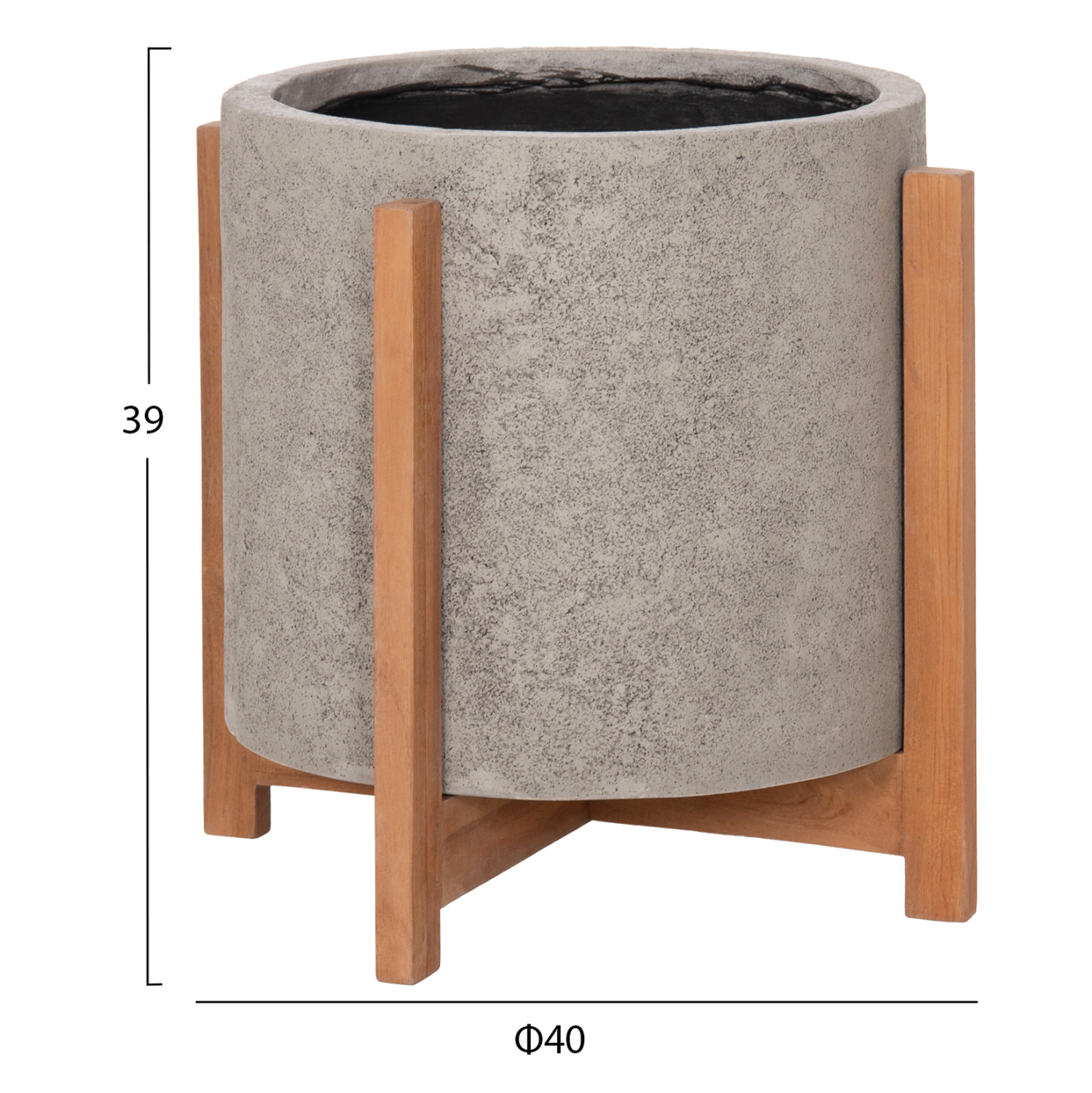 ΓΛΑΣΤΡΑ ΕΣΩΤ.ΧΩΡΟΥ HOFF HM4682.03M FIBER CEMENT ΓΚΡΙ-TEAK ΒΑΣΗ Φ40x39Υεκ 2