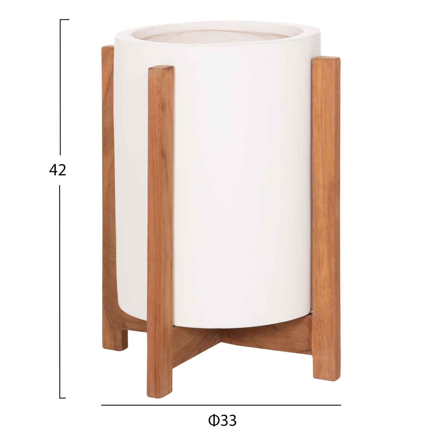ΓΛΑΣΤΡΑ ΕΣΩΤ.ΧΩΡΟΥ HOFF HM4682.02S FIBER CEMENT ΛΕΥΚΟ-TEAK ΒΑΣΗ Φ33x42Υεκ 2