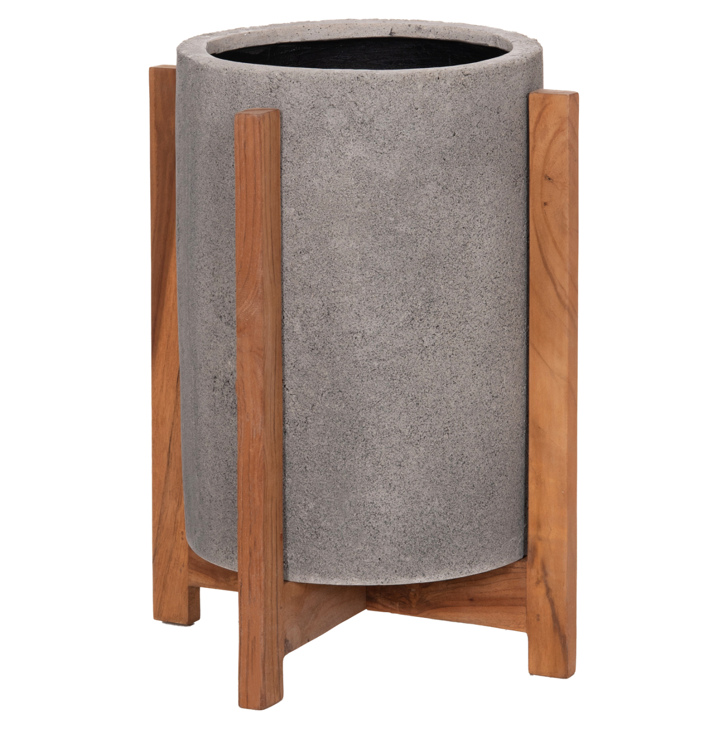 ΓΛΑΣΤΡΑ ΕΣΩΤ.ΧΩΡΟΥ HOFF HM4682.03S FIBER CEMENT ΓΚΡΙ-TEAK ΒΑΣΗ Φ33x42Υεκ 1