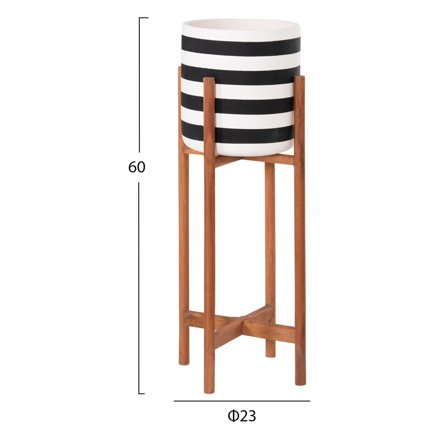 ΓΛΑΣΤΡΑ ΕΣΩΤ.ΧΩΡΟΥ RENTIL HM4683S FIBER CEMENT ΛΕΥΚΟ/ΜΑΥΡΟ--ΒΑΣΗ TEAK Φ23x60Υεκ 2
