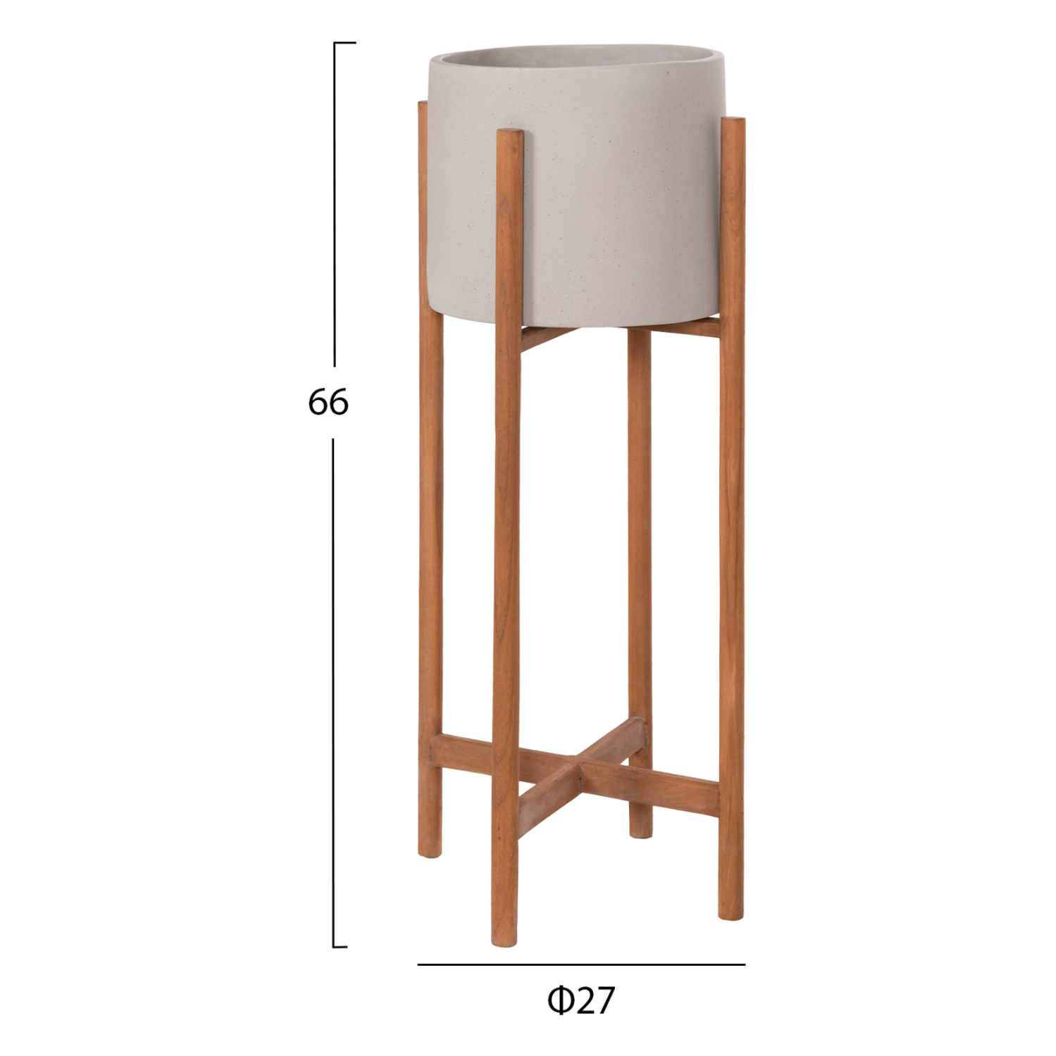 ΓΛΑΣΤΡΑ ΕΣΩΤ.ΧΩΡΟΥ RENTIL HM4684.03L FIBER CEMENT ΧΡΩΜΑ ΓΚΡΙ--ΒΑΣΗ TEAK Φ27x66Υ 2