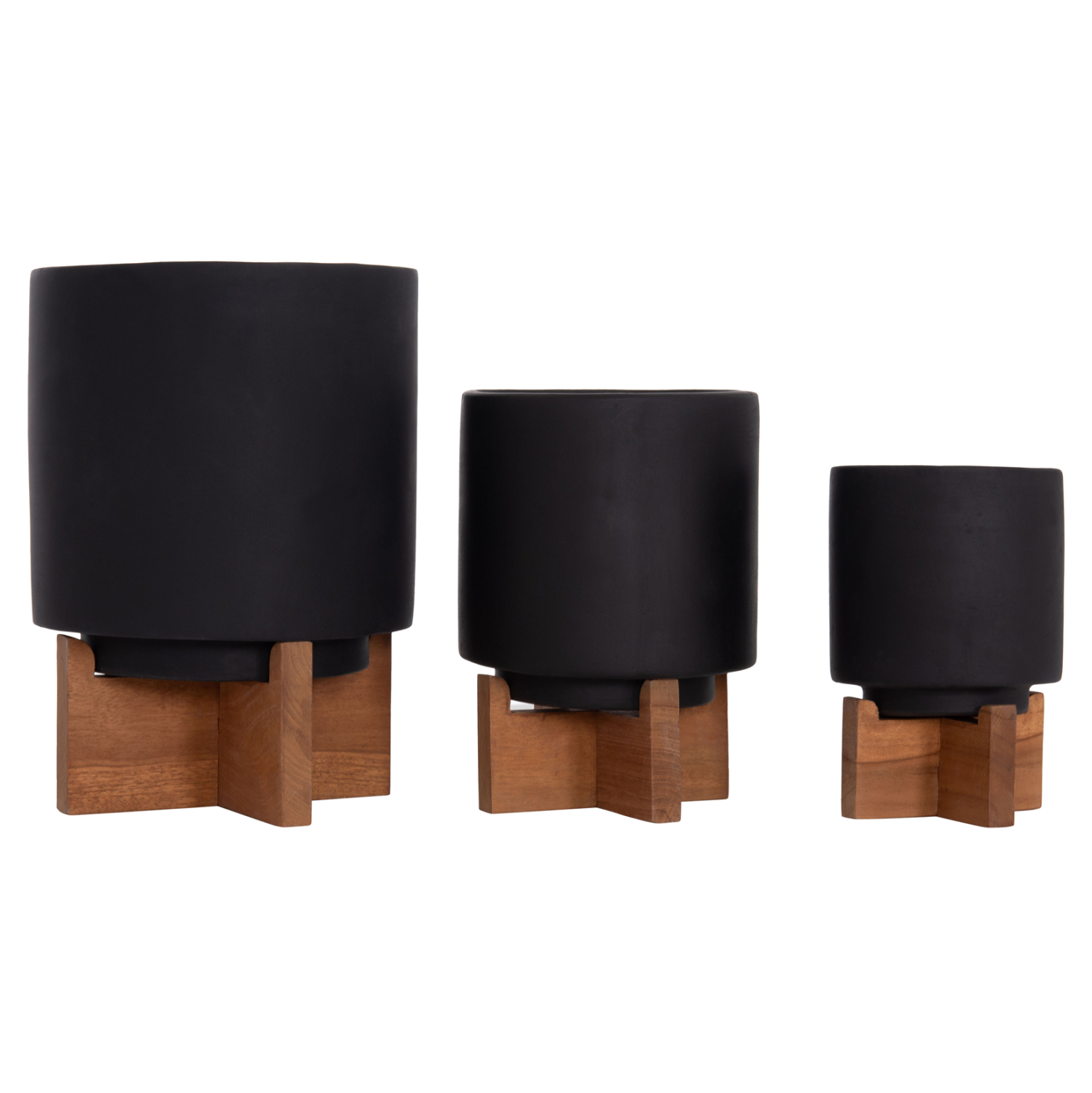 ΣΕΤ 3 ΓΛΑΣΤΡΕΣ ΜΕ TEAK ΒΑΣΕΙΣ TANTI HM4685.01 FIBER CEMENT ΣΕ ΜΑΥΡΟ ΧΡΩΜΑ 6