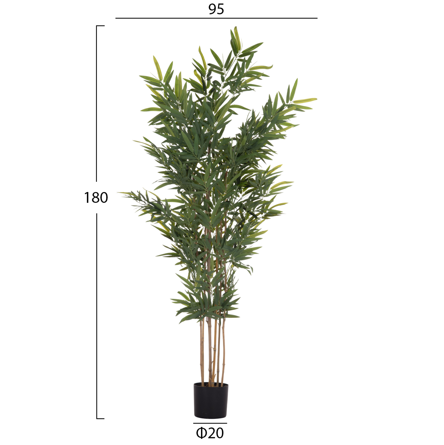 ΔΙΑΚΟΣΜΗΤΙΚΟ ΣΥΝΘΕΤΙΚΟ ΦΥΤΟ HM4736 BAMBOO ΣΕ ΓΛΑΣΤΡΑ 20x95x180Υεκ. 2