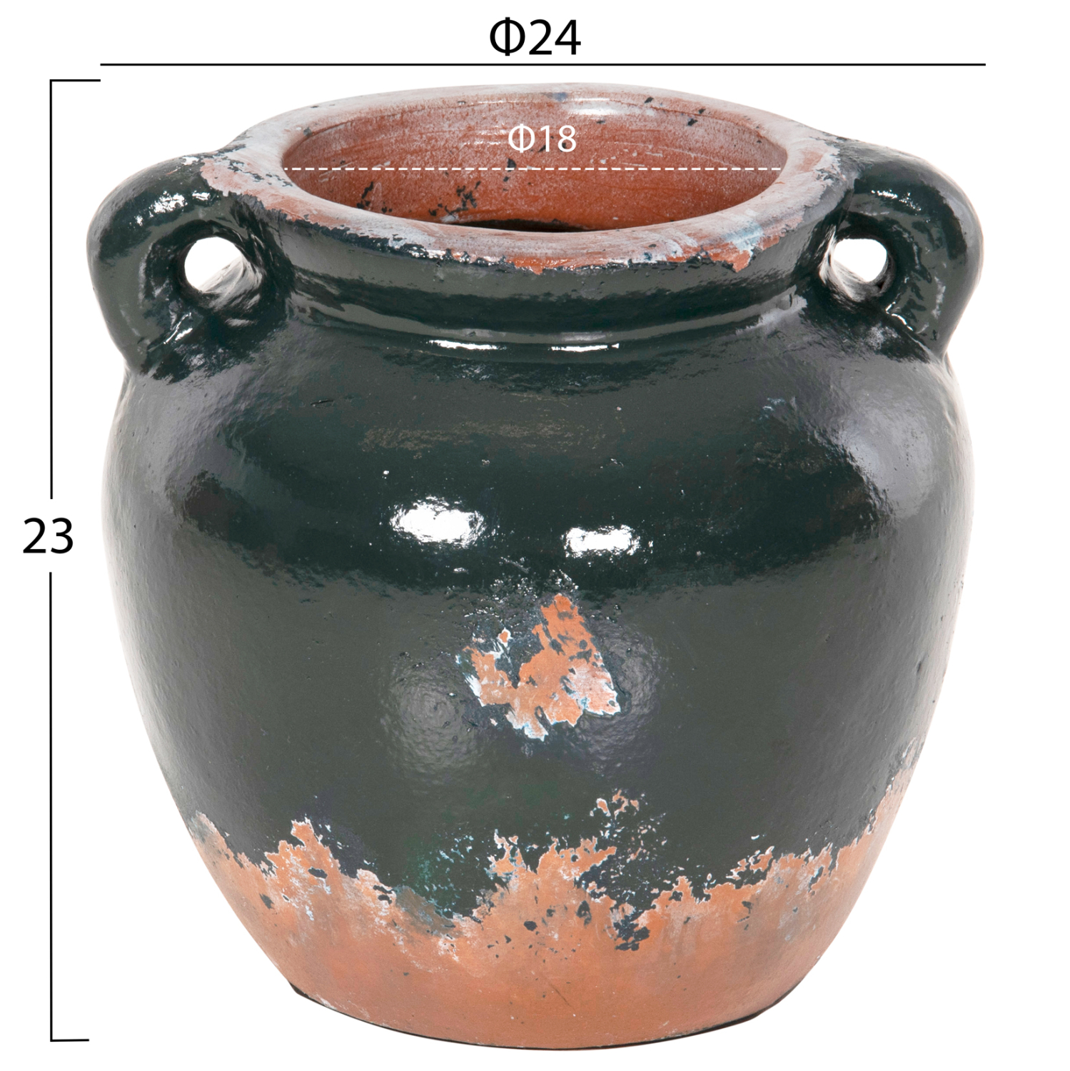 ΔΙΑΚΟΣΜΗΤΙΚΟ ΒΑΖΟ HM4380 ΤΕΡΑΚΟΤΑ ΣΕ ANTIQUE ΠΡΑΣΙΝΗ ΑΠΟΧΡΩΣΗ Φ26Χ26Yεκ. 2