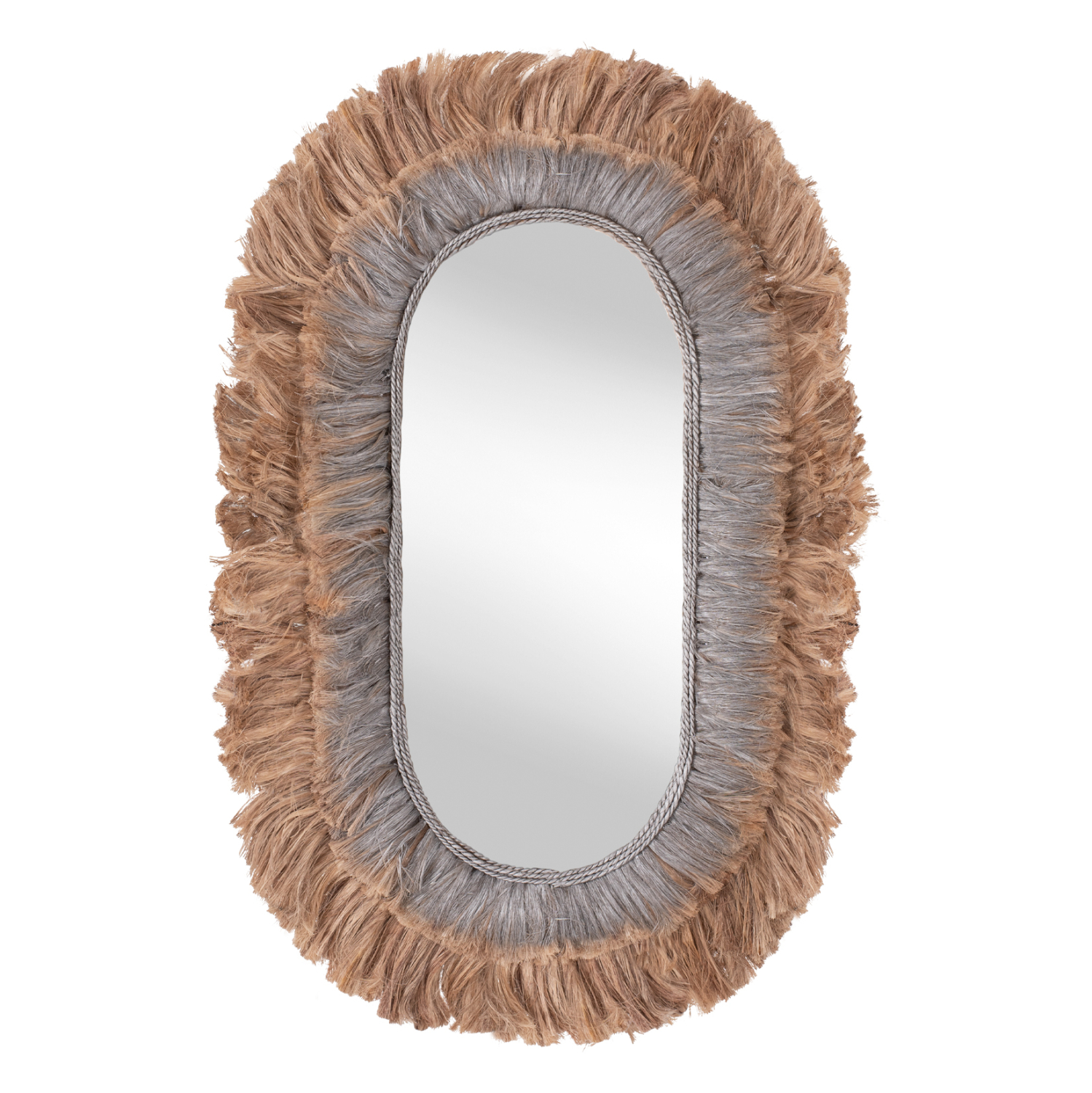 ΚΑΘΡΕΠΤΗΣ ΤΟΙΧΟΥ ΟΒΑΛ ΑΠΟ ΙΝΕΣ ΑΜΠΑΚΑ ΣΕ ΧΡΩΜΑ ΦΥΣΙΚΟ &amp; ΑΣΗΜΙ 90x5x140Yεκ.HM7738 1