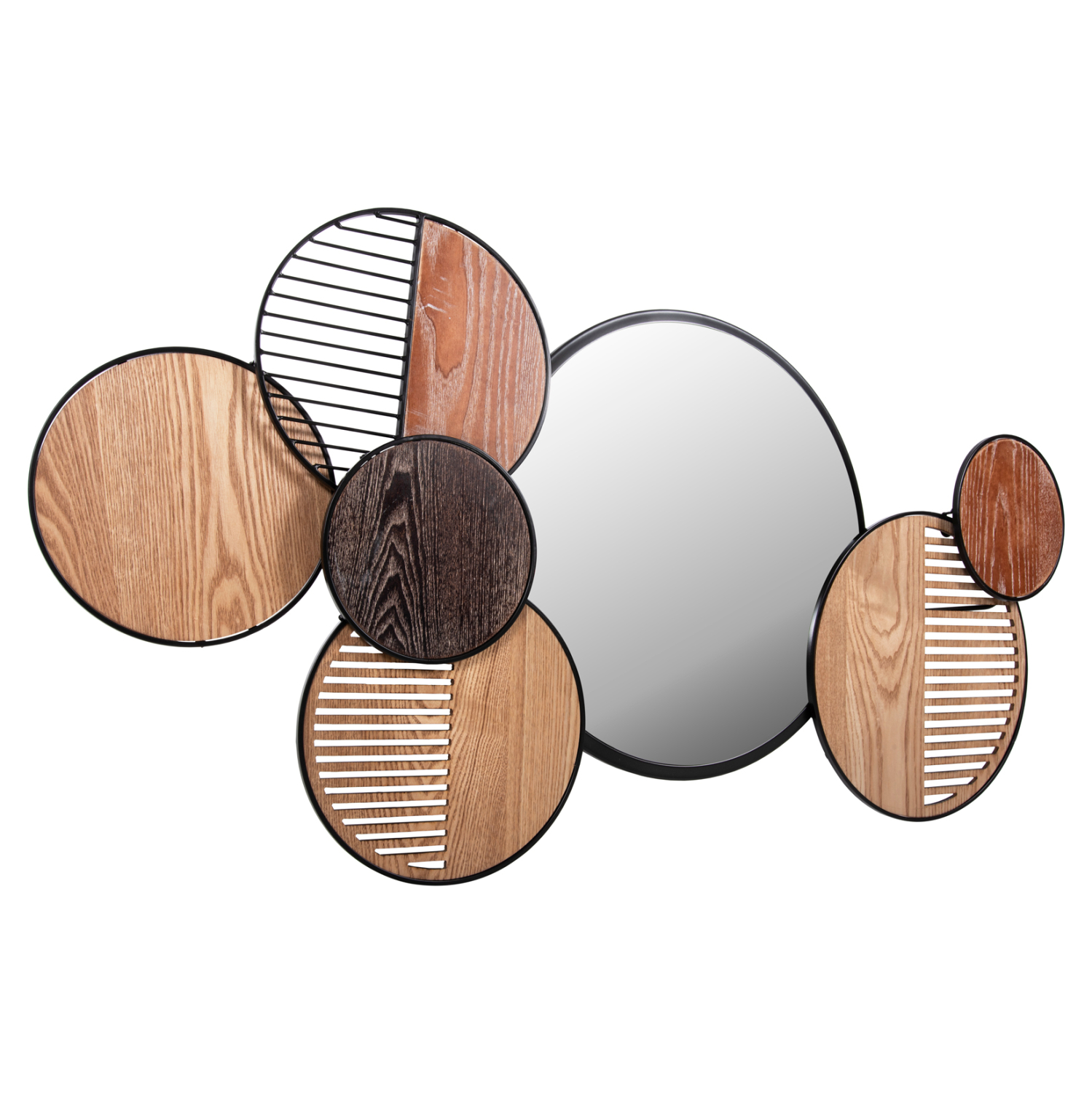 ΚΑΘΡΕΠΤΗΣ ΤΟΙΧΟΥ ΣΤΡΟΓΓΥΛΟΣ DAVION HM4217 MDF-BLACK METAL 123x5x63Υεκ. 3