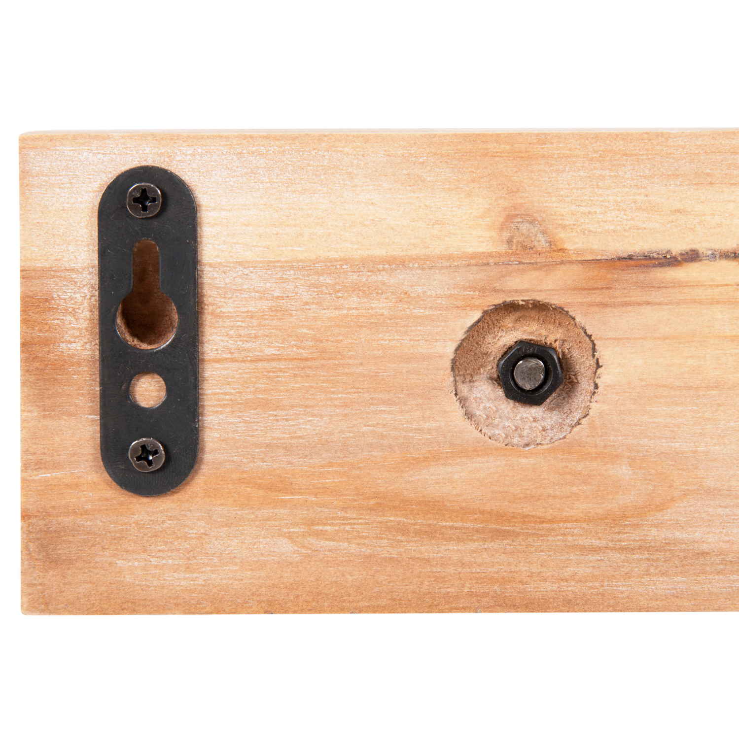 ΚΑΘΡΕΠΤΗΣ ΤΟΙΧΟΥ ΣΤΡΟΓΓΥΛΟΣ SCUTTLE HM4222 FIR WOOD&amp;MDF-BLACK METAL 80x6,5x30,5Υεκ. 7