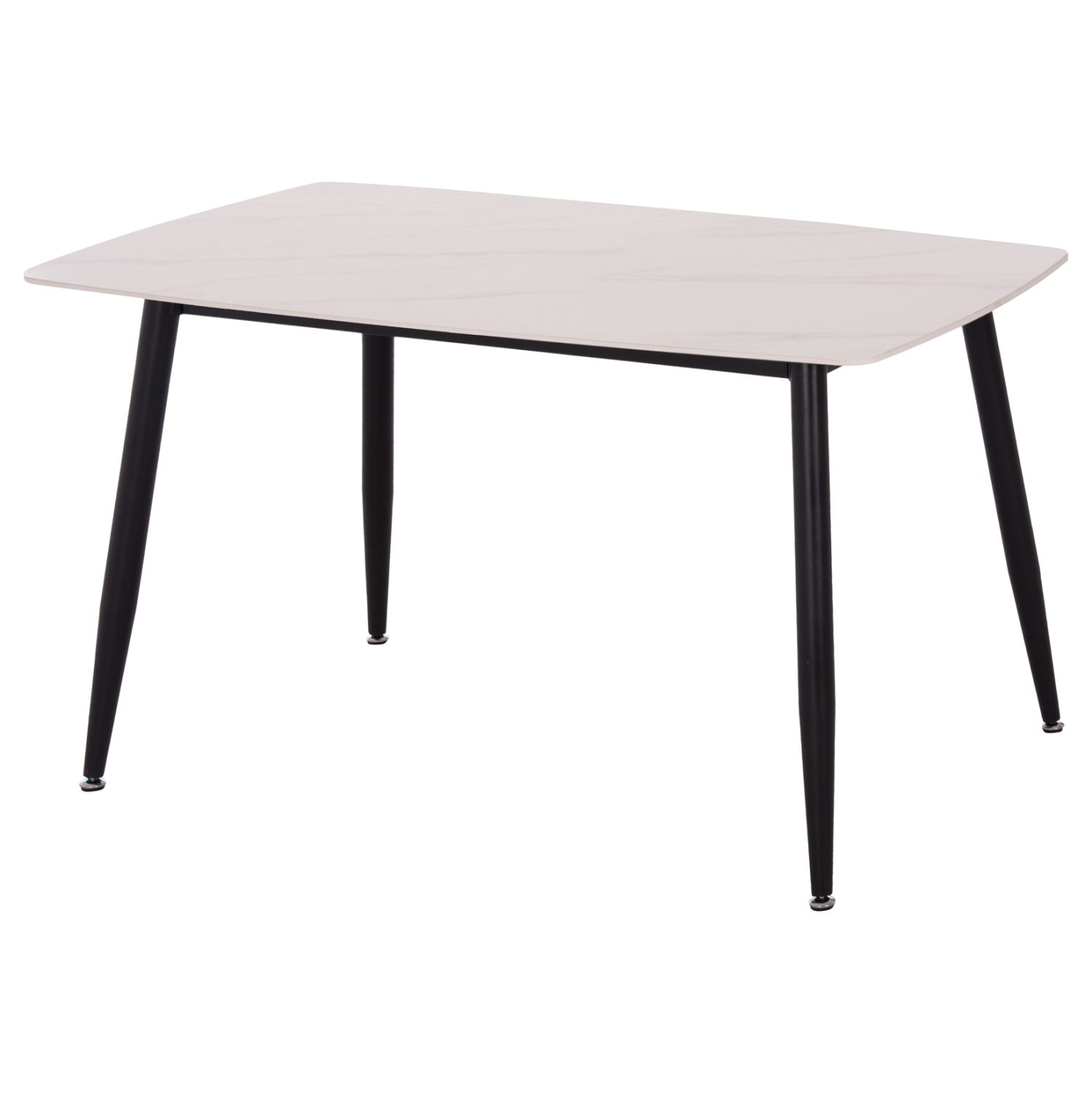 ΤΡΑΠΕΖΙ RAVEN HM9854.01 ΚΕΡΑΜΙΚΟ TOP ΜΑΤ ΛΕΥΚΟ ΜΑΡΜΑΡΟ-ΜΑΥΡΟ ΜΕΤΑΛΛΟ 120x70x73Υεκ. 4