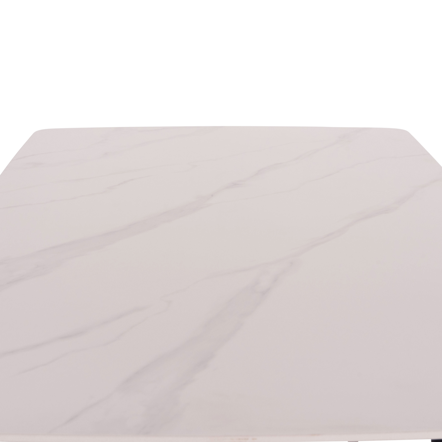 ΤΡΑΠΕΖΙ RAVEN HM9854.01 ΚΕΡΑΜΙΚΟ TOP ΜΑΤ ΛΕΥΚΟ ΜΑΡΜΑΡΟ-ΜΑΥΡΟ ΜΕΤΑΛΛΟ 120x70x73Υεκ. 8