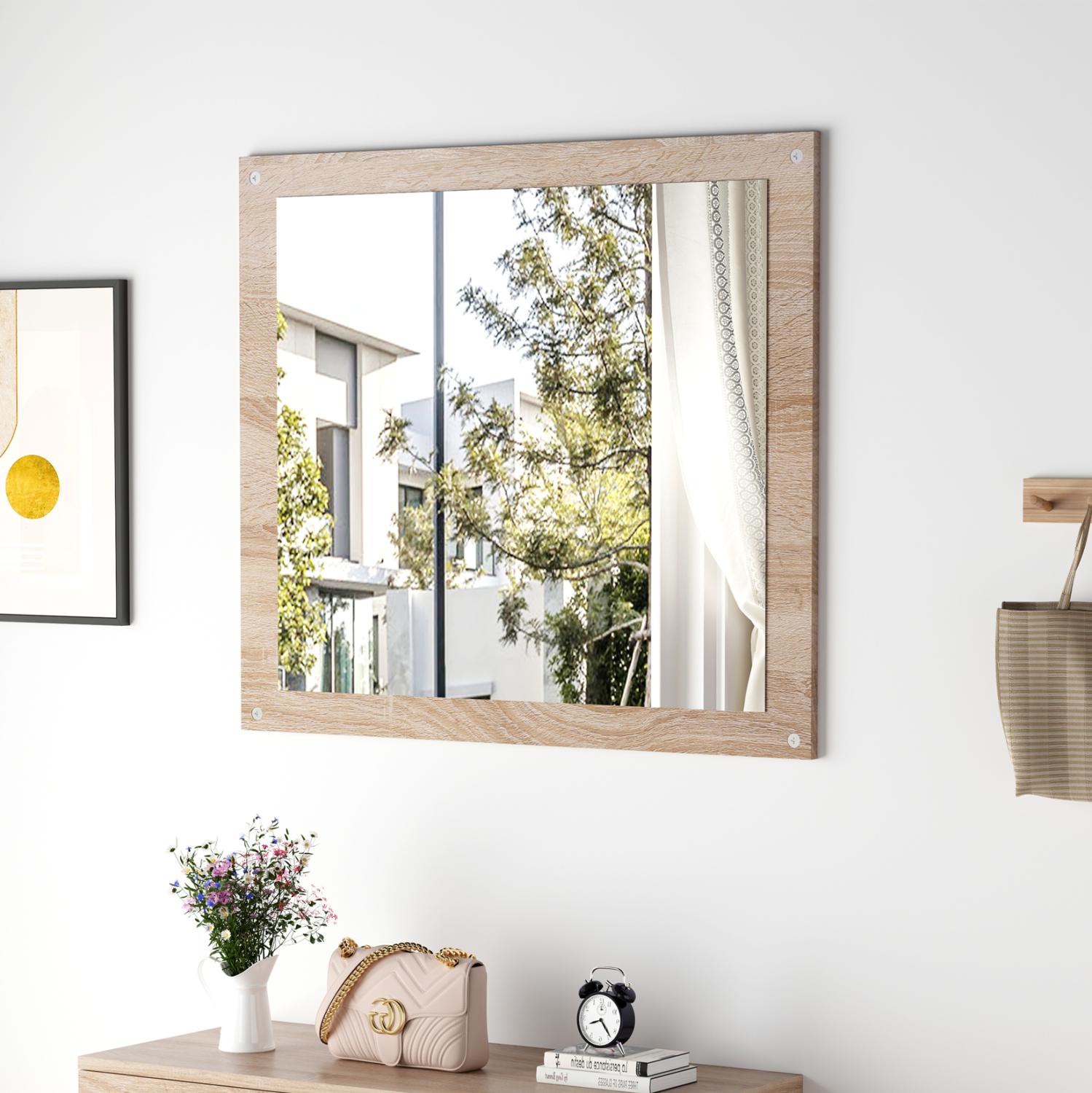 ΚΑΘΡΕΦΤΗΣ ΤΟΙΧΟΥ HM4360 ΜΕΛΑΜΙΝΗ ΣΕ ΣΟΝΑΜΑ 80x70x1.8(βάθος)εκ 3