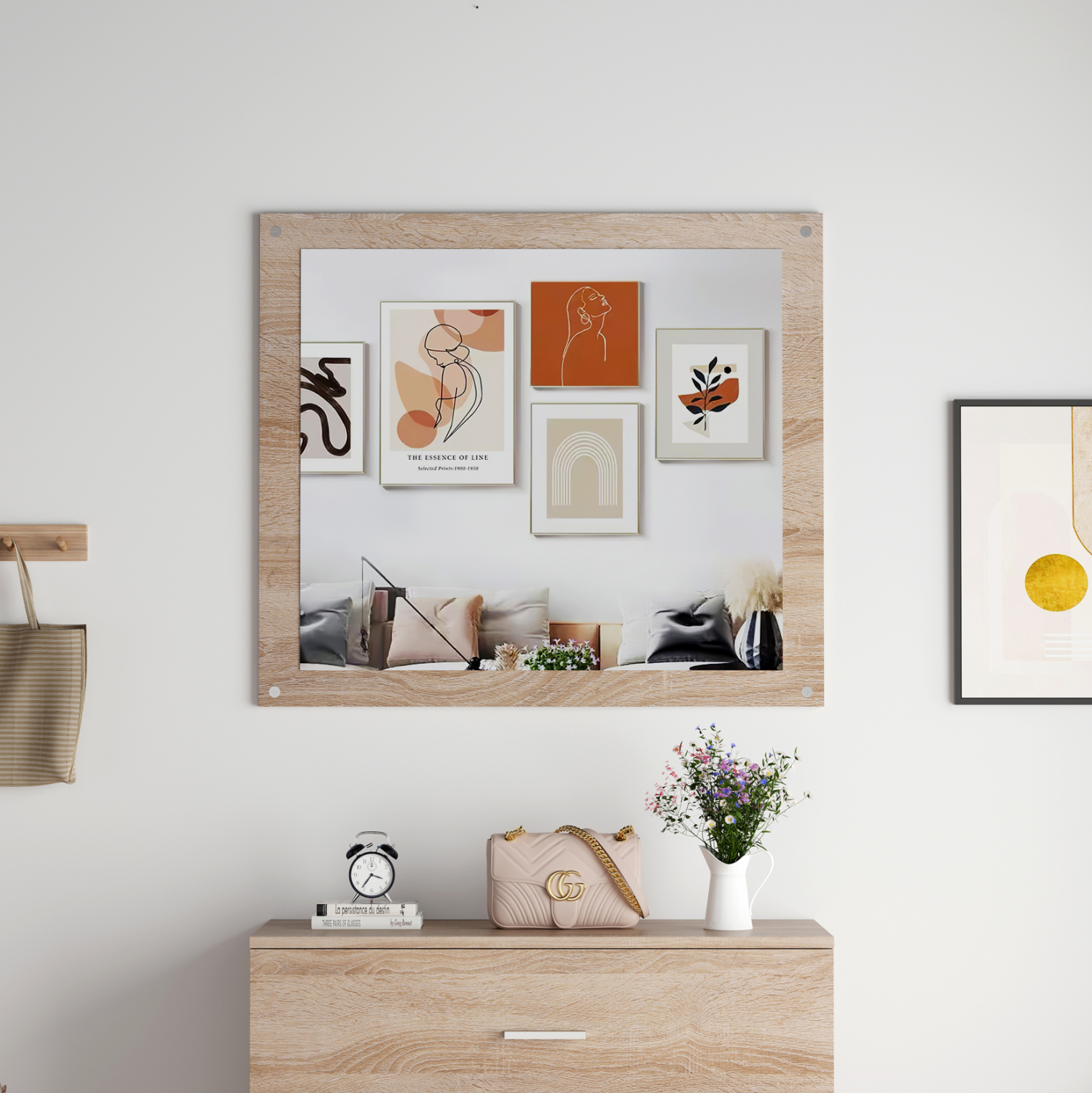 ΚΑΘΡΕΦΤΗΣ ΤΟΙΧΟΥ HM4360 ΜΕΛΑΜΙΝΗ ΣΕ ΣΟΝΑΜΑ 80x70x1.8(βάθος)εκ 4