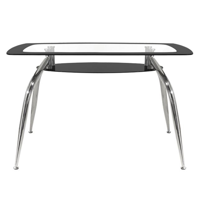 ΤΡΑΠΕΖΙ NORRIS 120Χ75Χ75ΕΚ HM0086.02 ΓΥΑΛΙΝΟ ΜΑΥΡΟ 3