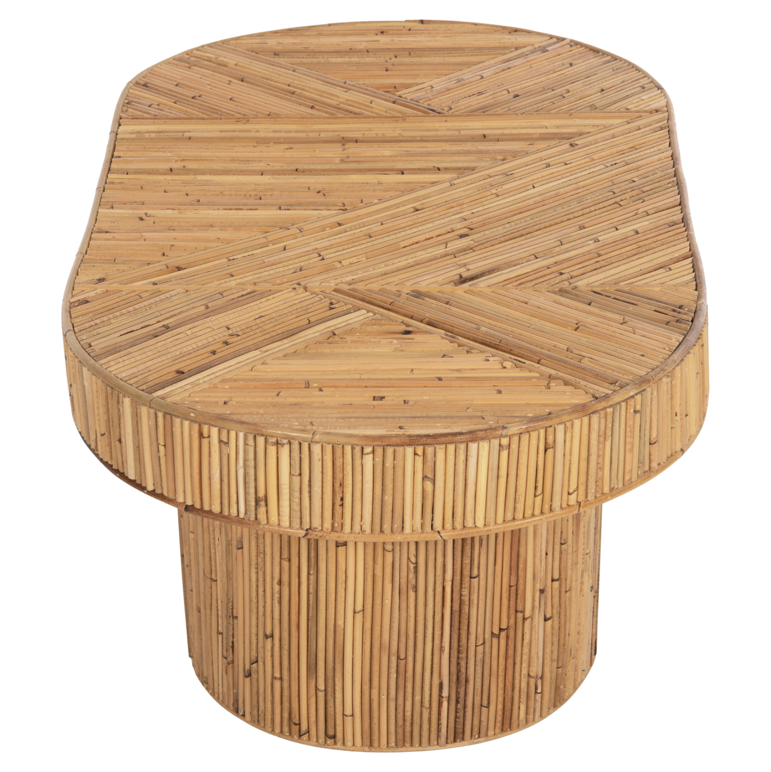 ΤΡΑΠΕΖΙ ΣΑΛΟΝΙΟΥ GATSBY ΟΒΑΛ TOP HM9870 RATTAN ΧΡΩΜΑ ΦΥΣΙΚΟ 110x59x39Υεκ. 5