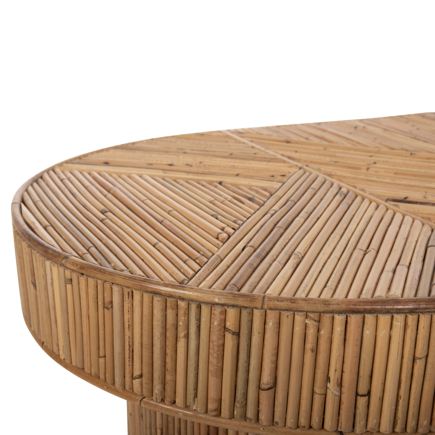 ΤΡΑΠΕΖΙ ΣΑΛΟΝΙΟΥ GATSBY ΟΒΑΛ TOP HM9870 RATTAN ΧΡΩΜΑ ΦΥΣΙΚΟ 110x59x39Υεκ. 9