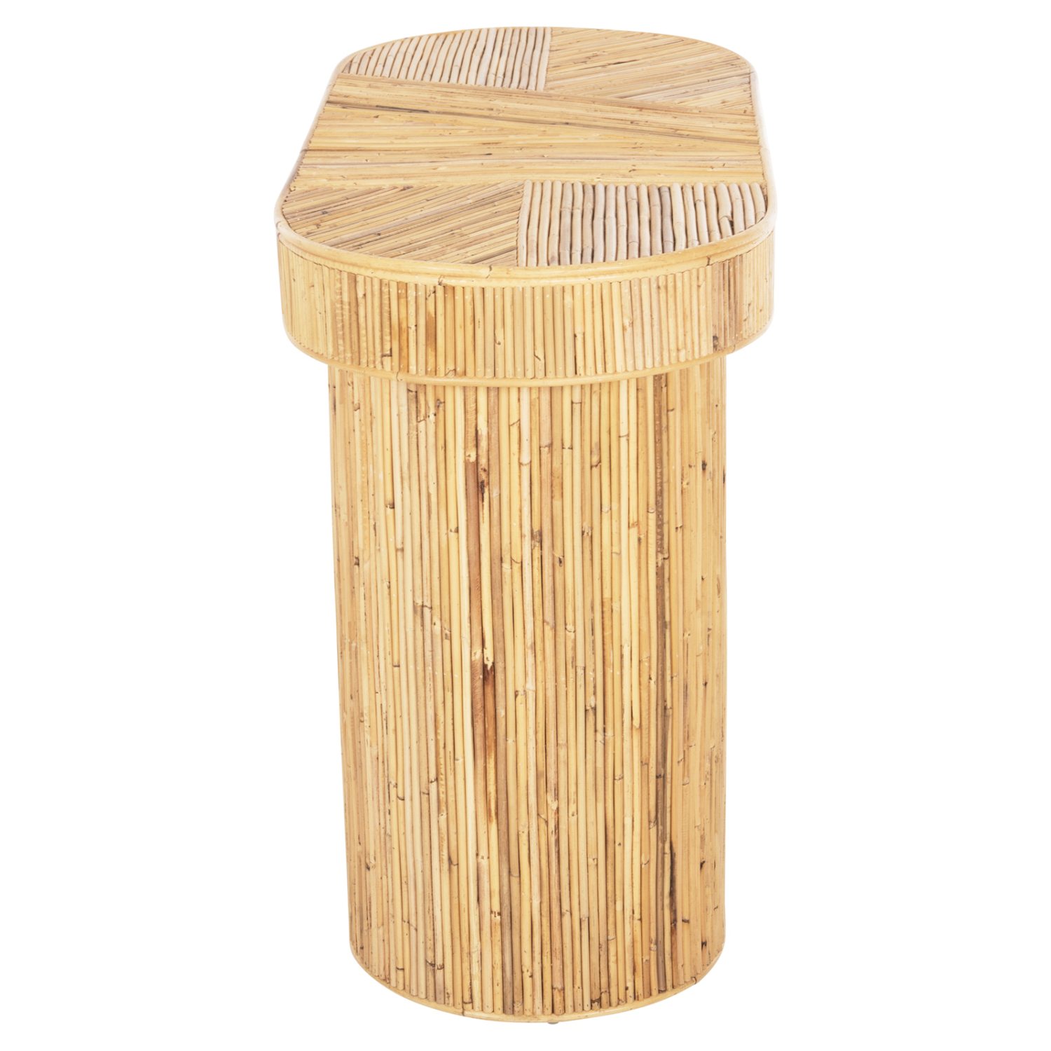 ΚΟΝΣΟΛΑ ΟΒΑΛ GATSBY HM9871 ΦΥΣΙΚΟ RATTAN ΣΕ ΦΥΣΙΚΟ ΧΡΩΜΑ 110x45x74,5Υεκ. 4