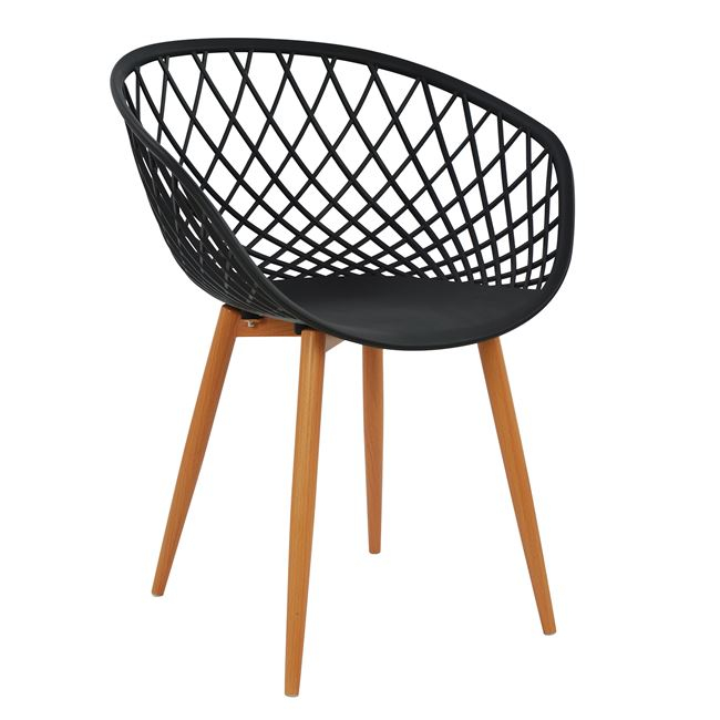 ΠΟΛΥΘΡΟΝΑ ΠΟΛΥΠΡΟΠΥΛΕΝΙΟΥ ΜΑΥΡΗ ΜΕ ΜΕΤΑΛΛΙΚΑ ΠΟΔΙΑ ΑΠΟΜΙΜΗΣΗ ΞΥΛΟΥ ARIADNE HM8001.02 62,5x56x80 εκ. 1