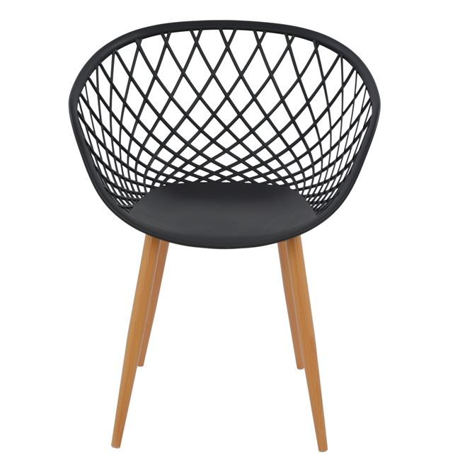 ΠΟΛΥΘΡΟΝΑ ΠΟΛΥΠΡΟΠΥΛΕΝΙΟΥ ΜΑΥΡΗ ΜΕ ΜΕΤΑΛΛΙΚΑ ΠΟΔΙΑ ΑΠΟΜΙΜΗΣΗ ΞΥΛΟΥ ARIADNE HM8001.02 62,5x56x80 εκ. 3