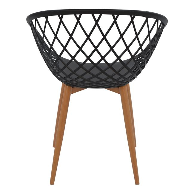 ΠΟΛΥΘΡΟΝΑ ΠΟΛΥΠΡΟΠΥΛΕΝΙΟΥ ΜΑΥΡΗ ΜΕ ΜΕΤΑΛΛΙΚΑ ΠΟΔΙΑ ΑΠΟΜΙΜΗΣΗ ΞΥΛΟΥ ARIADNE HM8001.02 62,5x56x80 εκ. 6