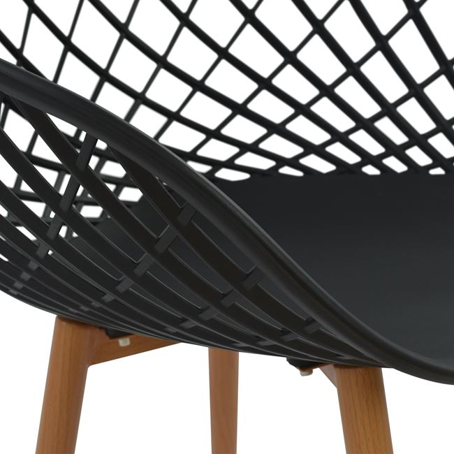 ΠΟΛΥΘΡΟΝΑ ΠΟΛΥΠΡΟΠΥΛΕΝΙΟΥ ΜΑΥΡΗ ΜΕ ΜΕΤΑΛΛΙΚΑ ΠΟΔΙΑ ΑΠΟΜΙΜΗΣΗ ΞΥΛΟΥ ARIADNE HM8001.02 62,5x56x80 εκ. 7