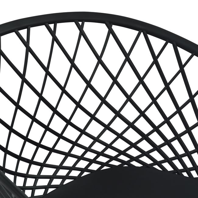 ΠΟΛΥΘΡΟΝΑ ΠΟΛΥΠΡΟΠΥΛΕΝΙΟΥ ΜΑΥΡΗ ΜΕ ΜΕΤΑΛΛΙΚΑ ΠΟΔΙΑ ΑΠΟΜΙΜΗΣΗ ΞΥΛΟΥ ARIADNE HM8001.02 62,5x56x80 εκ. 9