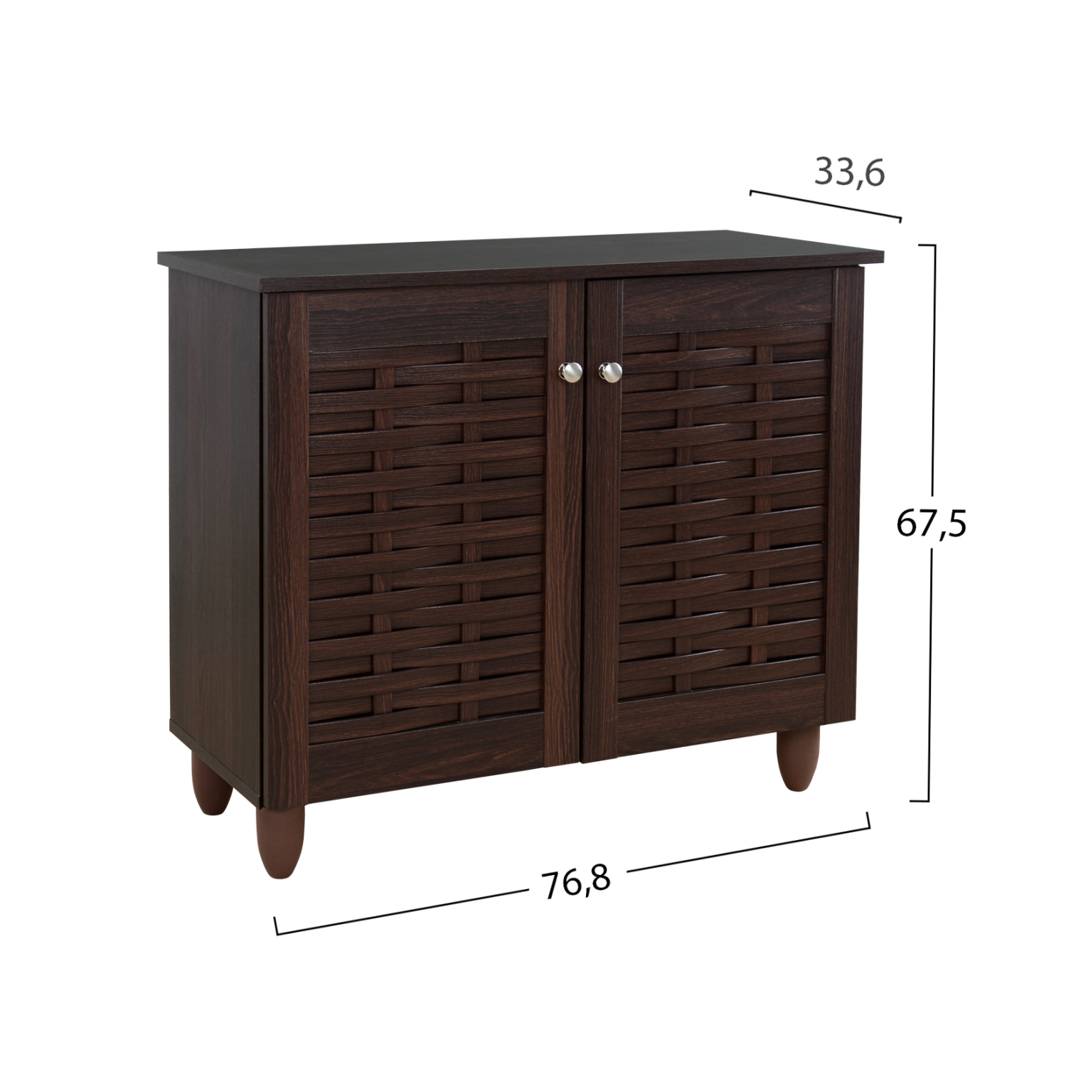 ΠΑΠΟΥΤΣΟΘΗΚΗ-ΝΤΟΥΛΑΠΙ ΞΥΛΙΝΗ CASSIOPE HM2208.01 WENGE 77Χ34Χ67.5Υεκ. 2