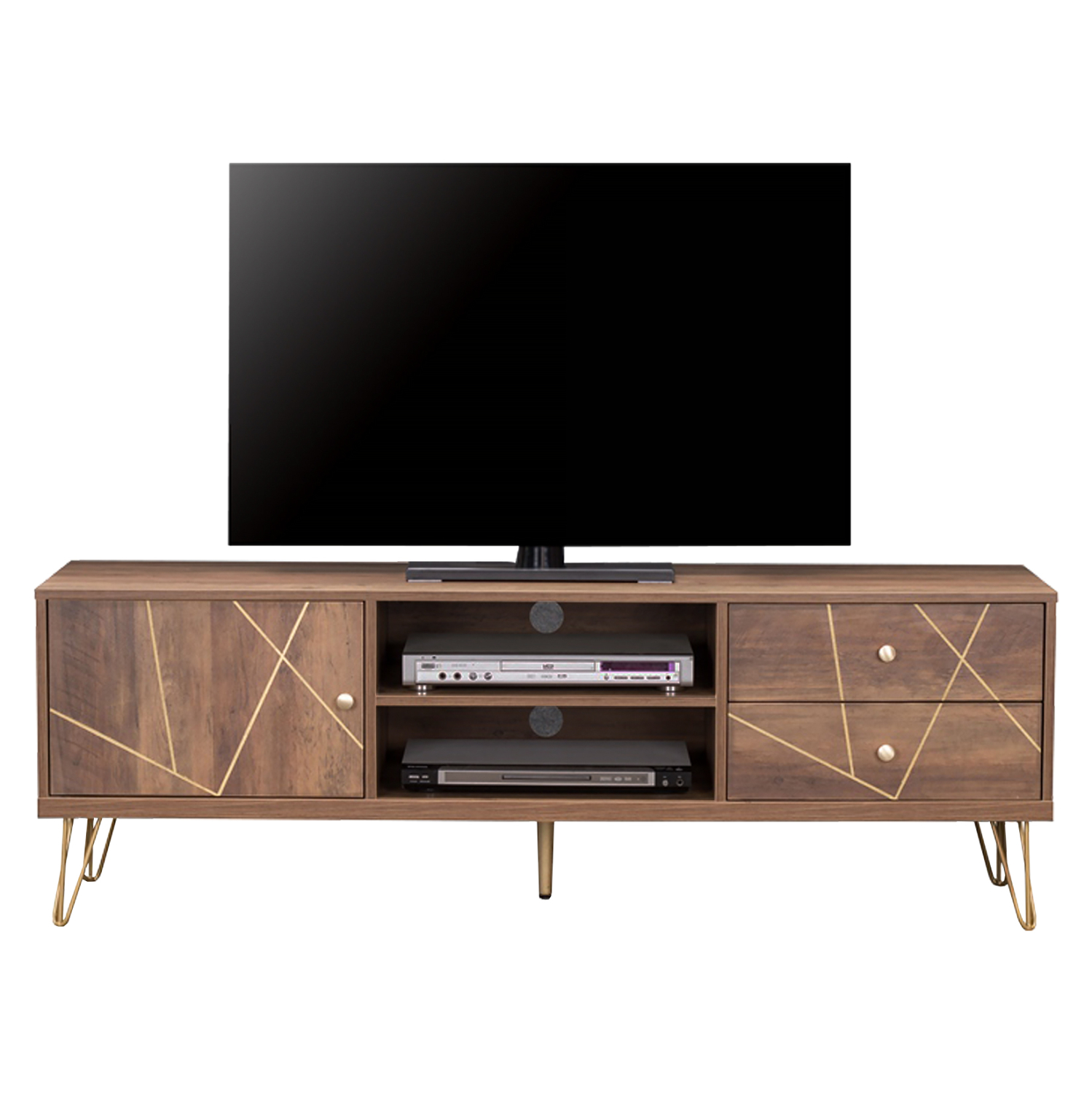 ΕΠΙΠΛΟ TV KAITLYN HM8652 ΚΑΡΥΔΙ ΜΕ ΧΡΥΣΟ 150x39,5x51,5Y εκ. 1