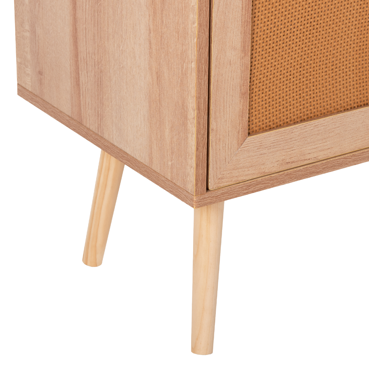 ΜΠΟΥΦΕΣ COLM HM9440.11 ΜΕΛΑΜΙΝΗΣ &amp; ΣΥΝΘΕΤΙΚΟ RATTAN ΣΤΙΣ 4 ΠΟΡΤΕΣ 160x39,5x71Yεκ. 8