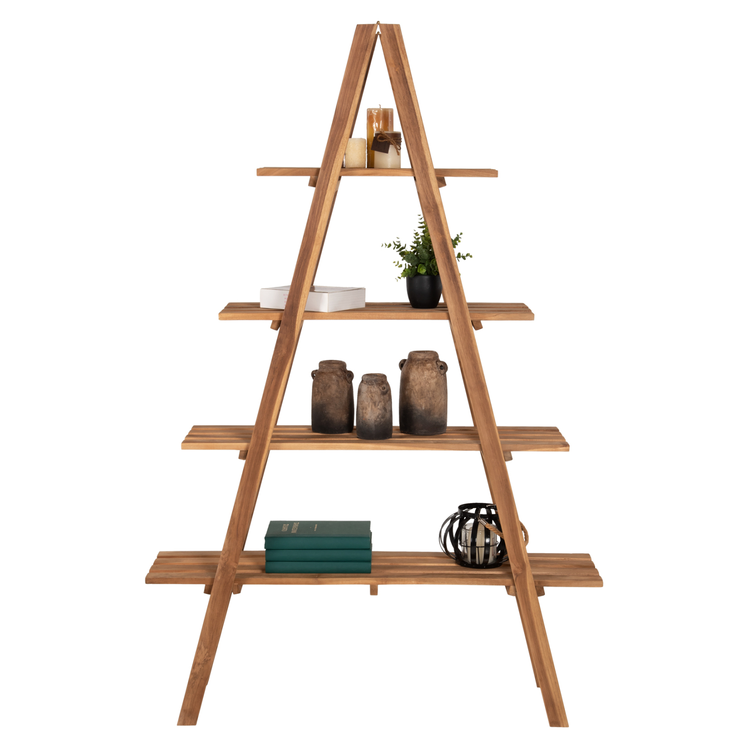 ΒΙΒΛΙΟΘΗΚΗ STAM HM7895 TEAK ΞΥΛΟ ΣΕ ΦΥΣΙΚΟ ΧΡΩΜΑ 120x33x180Y εκ. 3
