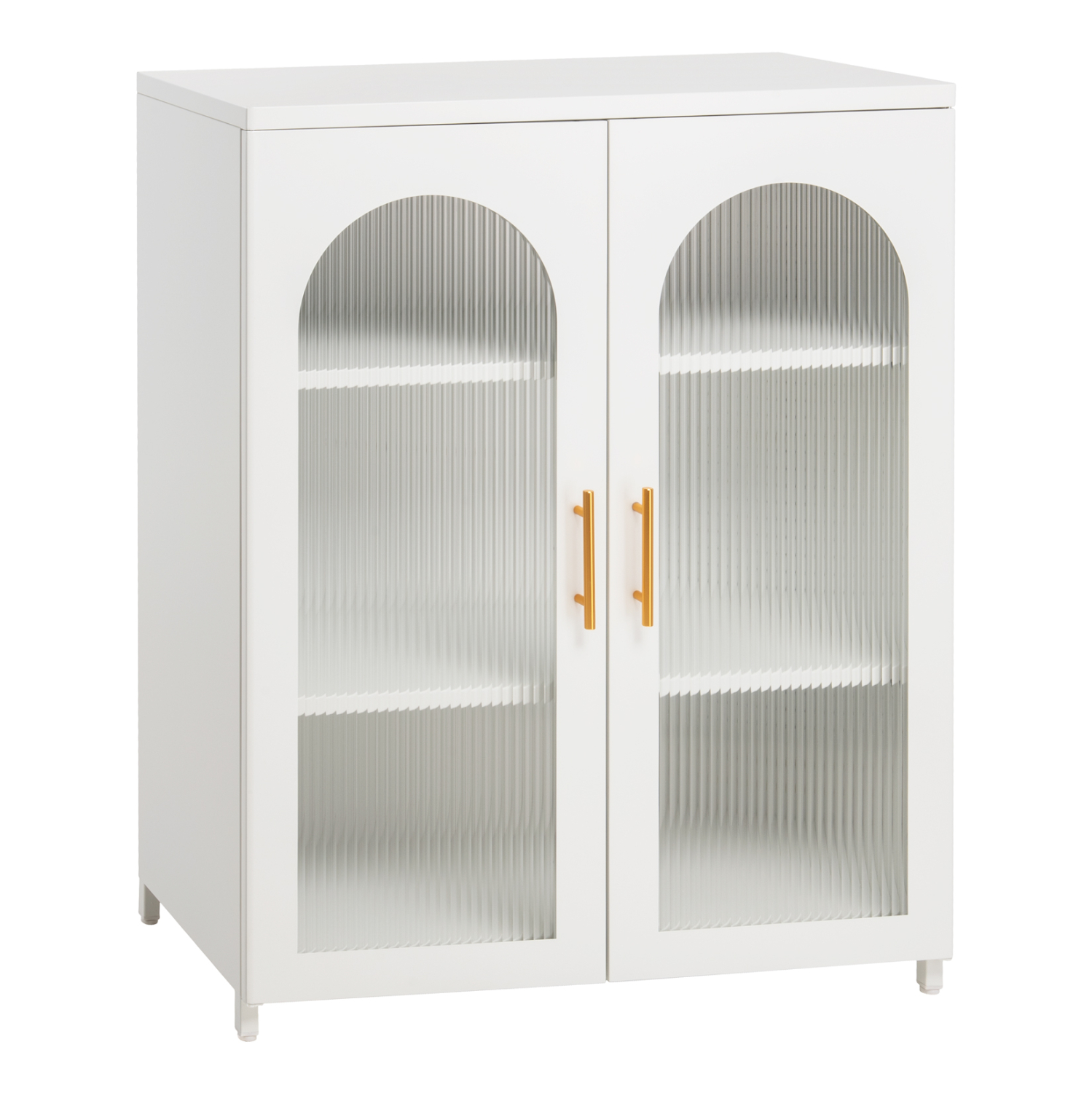 ΜΕΤΑΛΛΙΚΟ ΝΤΟΥΛΑΠΙ ΒΙΤΡΙΝΑ CARIL HM9571.02 ΛΕΥΚΟ 80x37-40x102Yεκ. 1