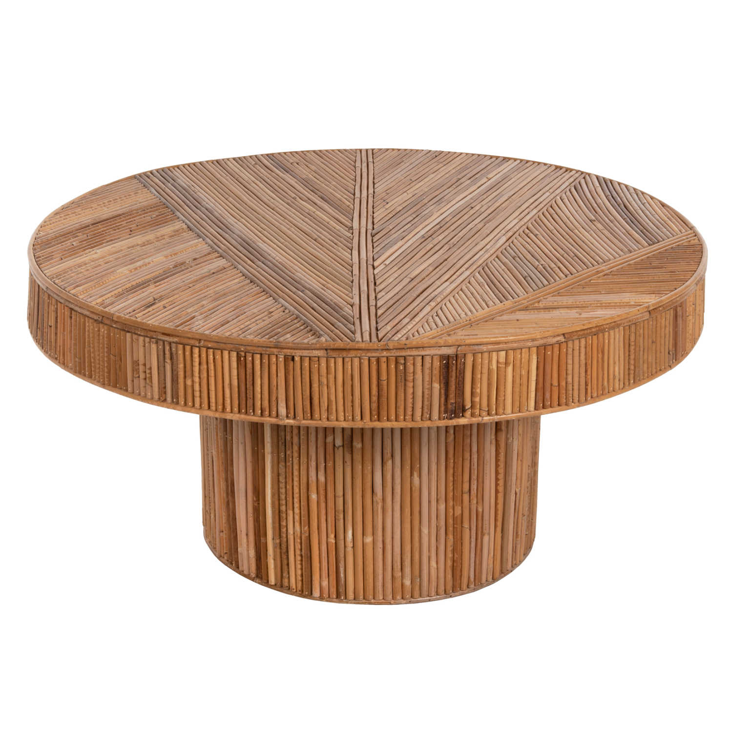 ΤΡΑΠΕΖΙ ΣΑΛΟΝΙΟΥ GATSBY ΣΤΡΟΓΓΥΛΟ HM9651 RATTAN ΧΡΩΜΑ ΦΥΣΙΚΟ Φ100x50Y εκ. 3