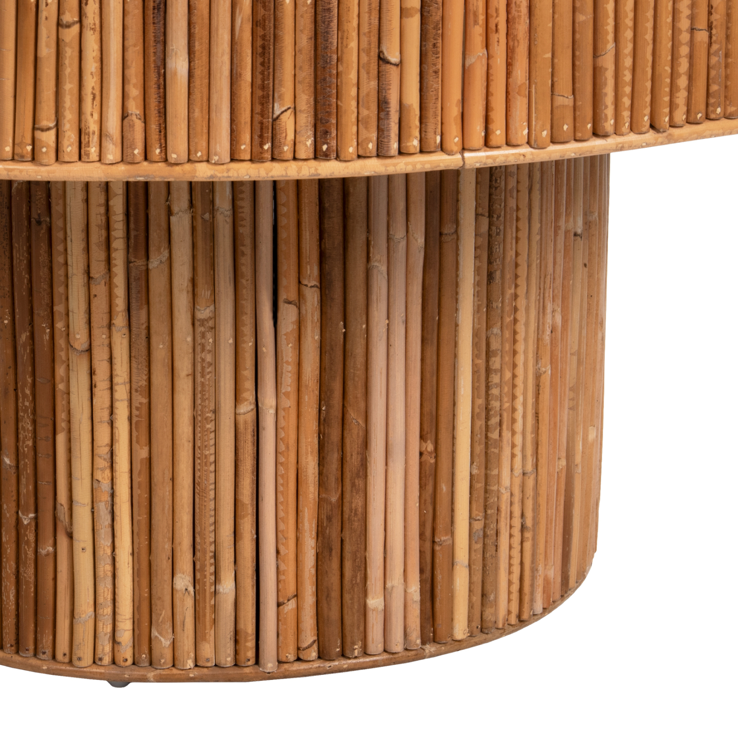 ΤΡΑΠΕΖΙ ΣΑΛΟΝΙΟΥ GATSBY ΣΤΡΟΓΓΥΛΟ HM9651 RATTAN ΧΡΩΜΑ ΦΥΣΙΚΟ Φ100x50Y εκ. 6