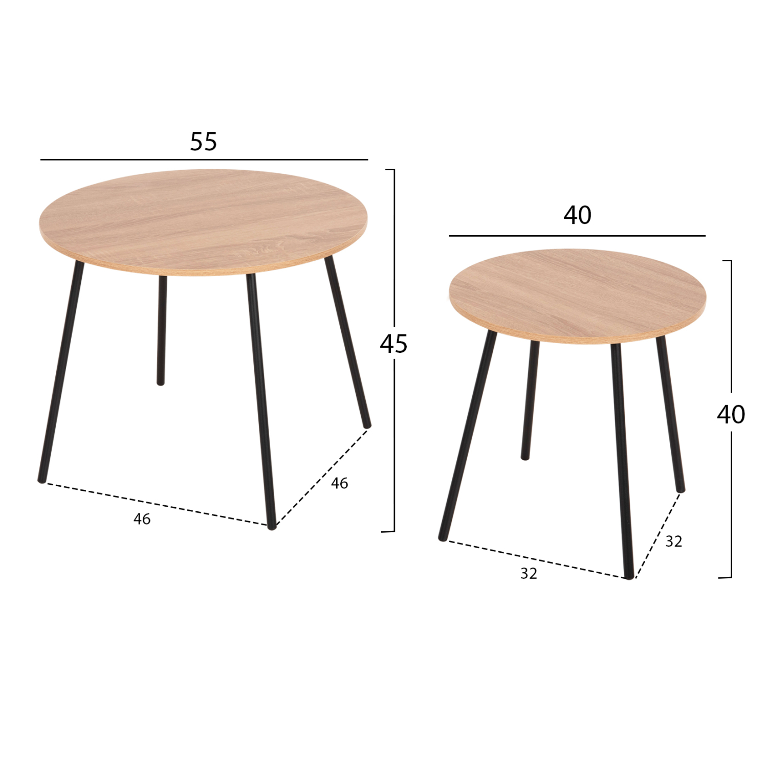ΤΡΑΠΕΖΙΑ ΣΑΛΟΝΙΟΥ ΣΤΡΟΓΓΥΛΑ 2ΤΜΧ CUPPER HM9878.01 ΜΕΛΑΜΙΝΗ ΣΟΝΑΜΑ-ΜΑΥΡΟ ΜΕΤΑΛΛΟ 2