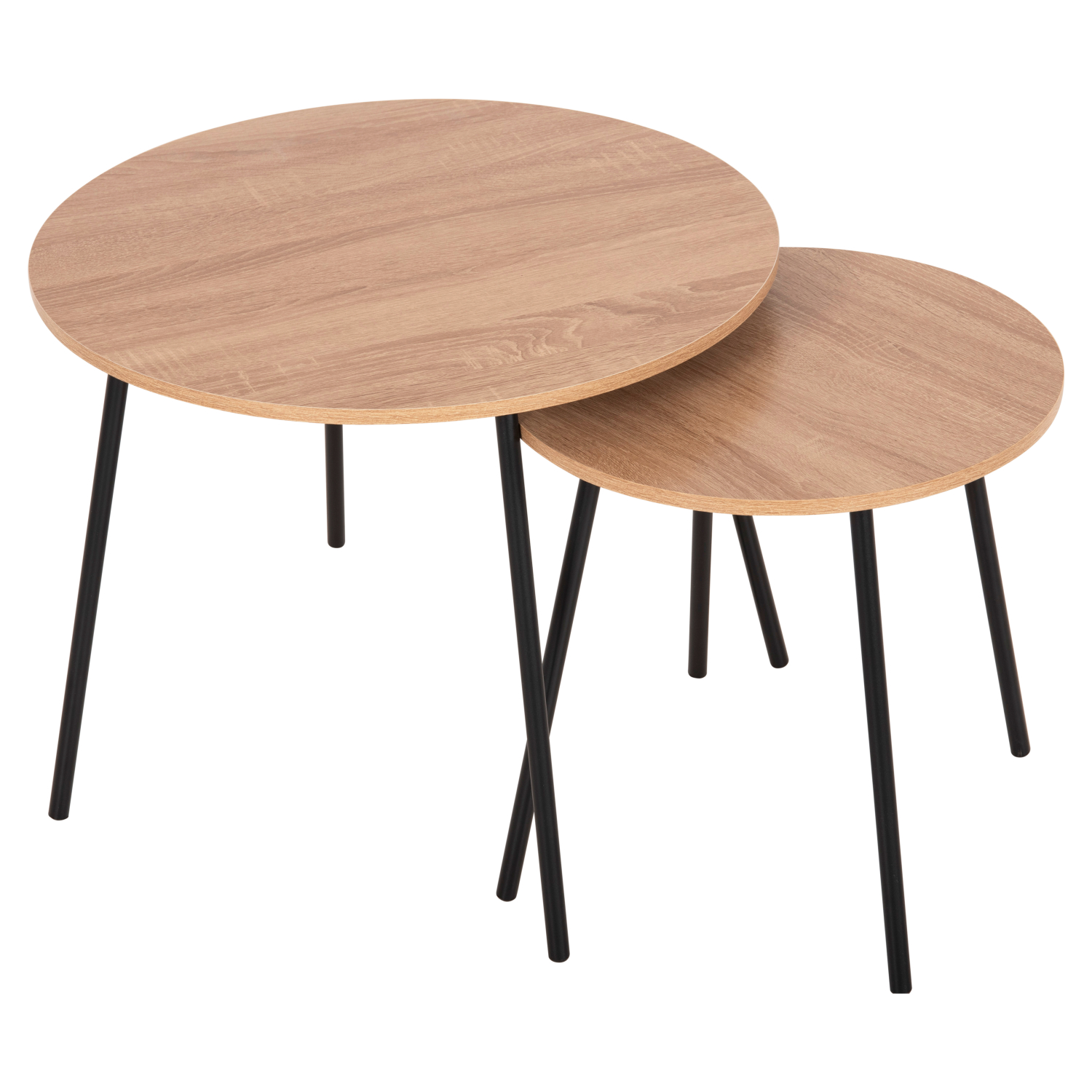 ΤΡΑΠΕΖΙΑ ΣΑΛΟΝΙΟΥ ΣΤΡΟΓΓΥΛΑ 2ΤΜΧ CUPPER HM9878.01 ΜΕΛΑΜΙΝΗ ΣΟΝΑΜΑ-ΜΑΥΡΟ ΜΕΤΑΛΛΟ 3
