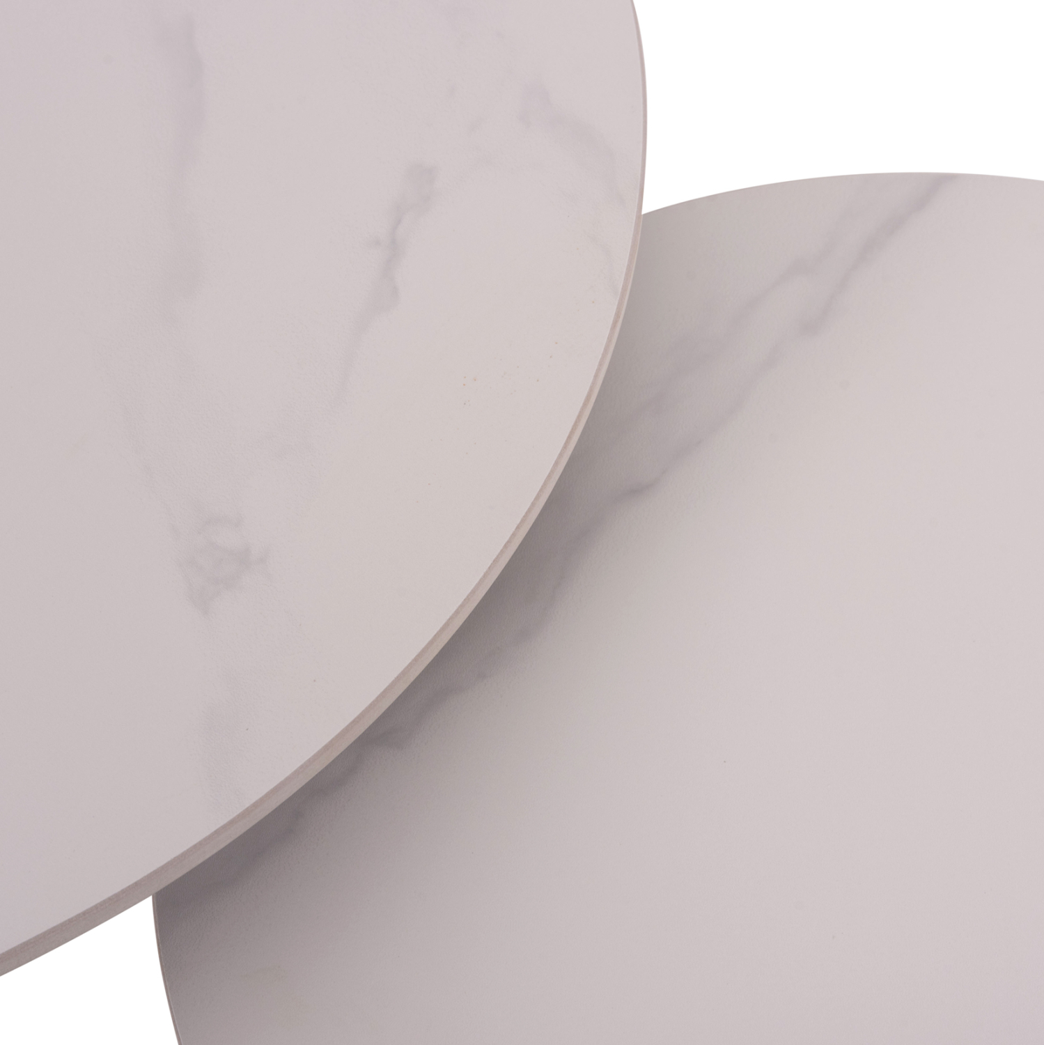 ΤΡΑΠΕΖΙA ΣΑΛΟΝΙΟΥ ΣΕΤ 2ΤΜΧ TALOS ΚΕΡΑΜΙΚΟ TOP ΜΕ ΟΨΗ ΛΕΥΚΟΥ ΜΑΡΜΑΡΟΥ HM18140.01 Φ70+Φ50 6