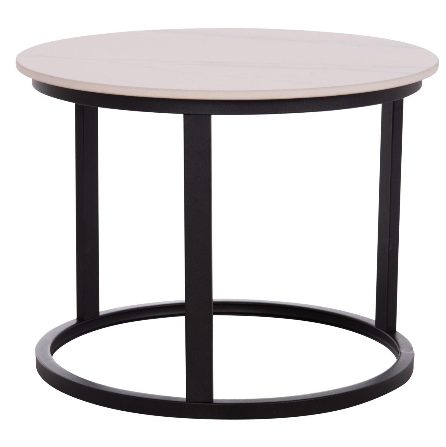 ΤΡΑΠΕΖΙA ΣΑΛΟΝΙΟΥ ΣΕΤ 2ΤΜΧ TALOS ΚΕΡΑΜΙΚΟ TOP ΜΕ ΟΨΗ ΛΕΥΚΟΥ ΜΑΡΜΑΡΟΥ HM18140.01 Φ70+Φ50 8