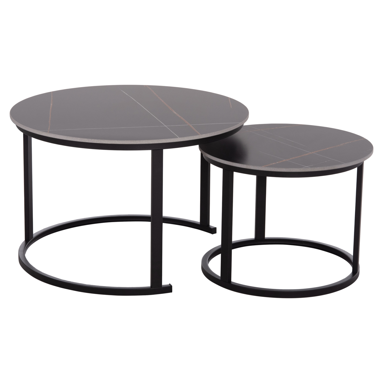 ΤΡΑΠΕΖΙ ΣΑΛΟΝΙΟΥ 2ΤΜΧ TALOS ΚΕΡΑΜΙΚΟ TOP ΜΕ ΟΨΗ ΜΑΥΡΟΥ ΜΑΡΜΑΡΟΥ HM18140.02 Φ70+Φ50 4