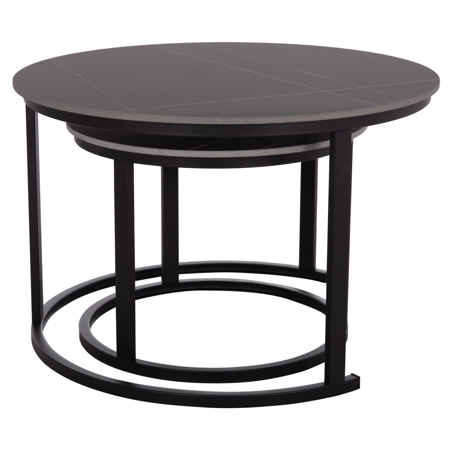 ΤΡΑΠΕΖΙ ΣΑΛΟΝΙΟΥ 2ΤΜΧ TALOS ΚΕΡΑΜΙΚΟ TOP ΜΕ ΟΨΗ ΜΑΥΡΟΥ ΜΑΡΜΑΡΟΥ HM18140.02 Φ70+Φ50 6