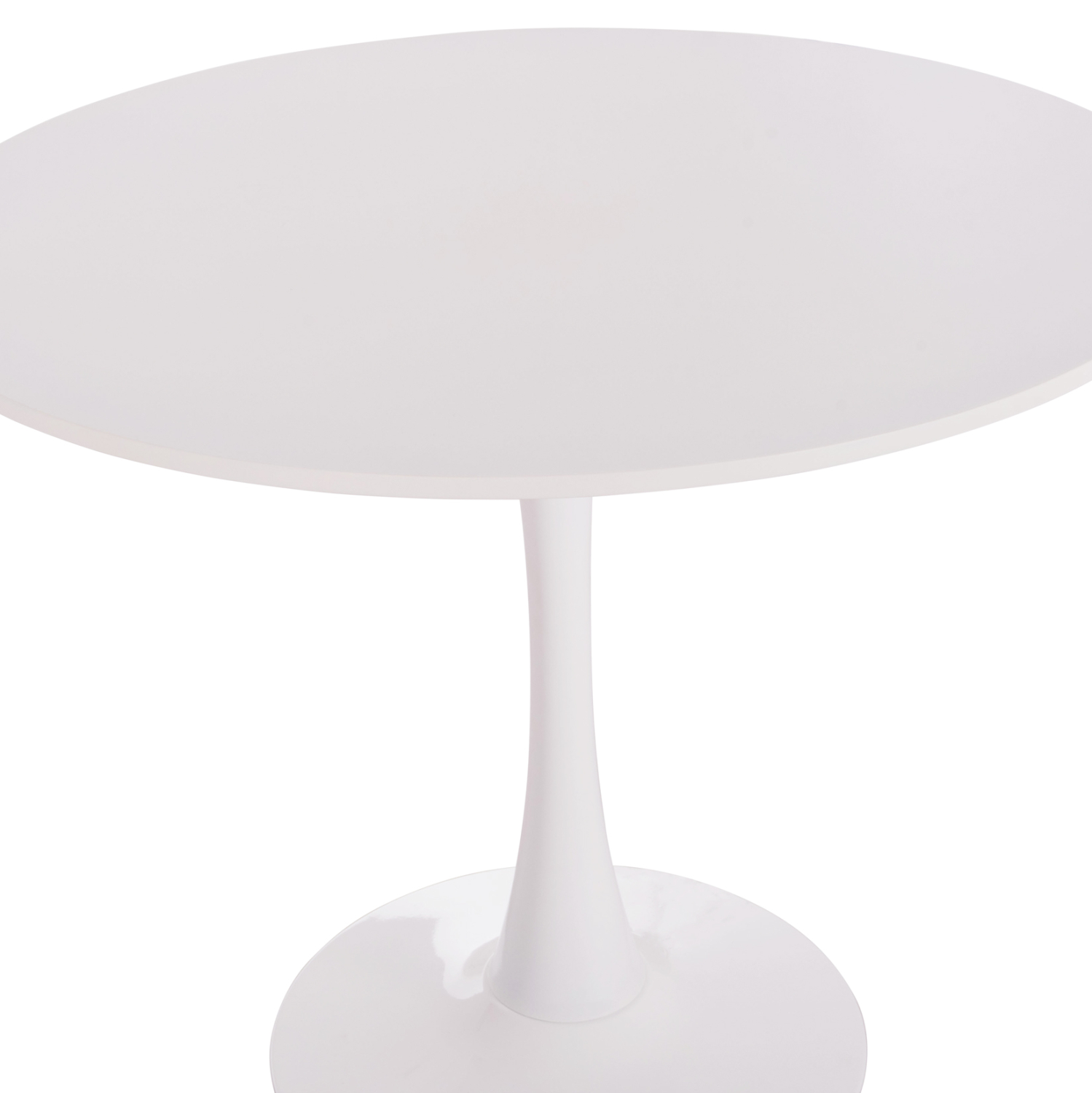 ΤΡΑΠΕΖΙ ΣΤΡΟΓΓΥΛΟ BROLIN HM18141.01 MDF TOP-ΒΑΣΗ ΜΕΤΑΛΛΙΚΗ--ΛΕΥΚΟ Φ90x73Υεκ 8