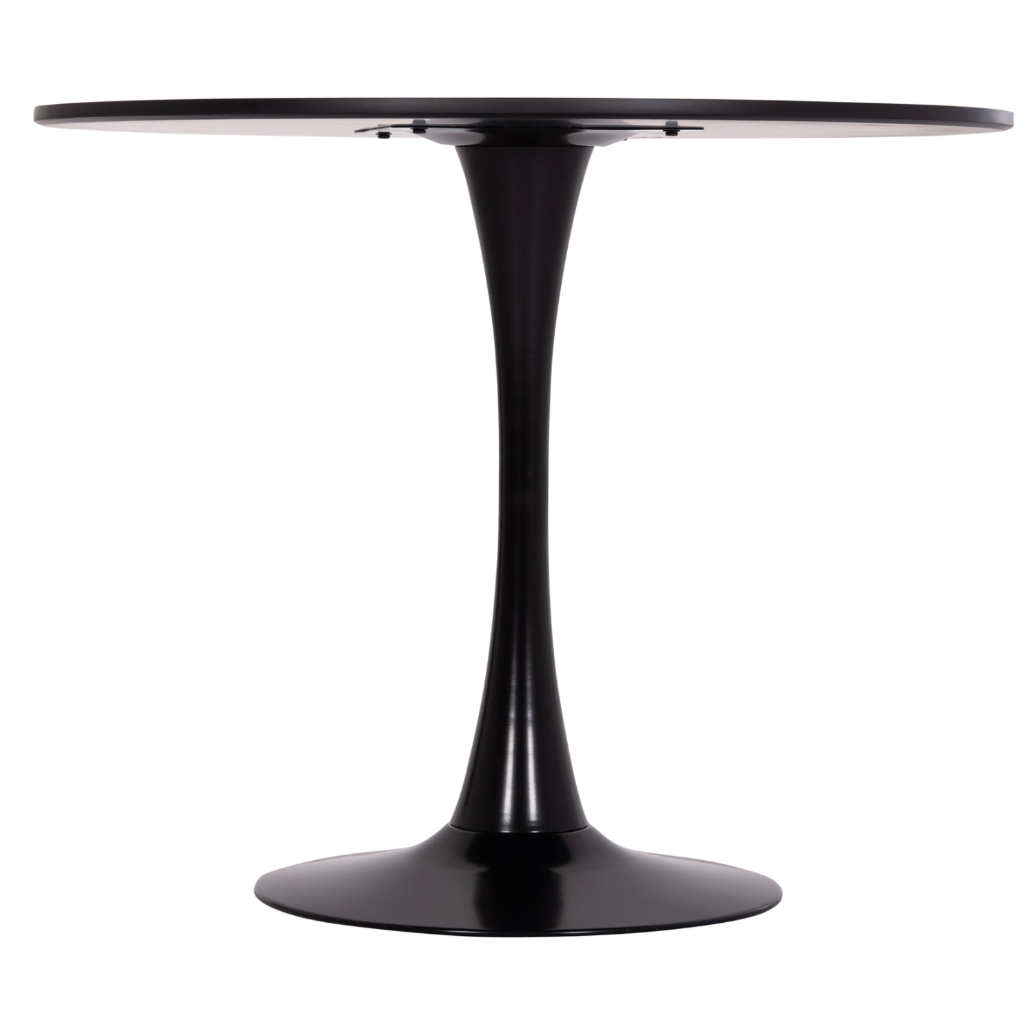 ΤΡΑΠΕΖΙ ΣΤΡΟΓΓΥΛΟ BROLIN HM18141.02 MDF TOP-ΒΑΣΗ ΜΕΤΑΛΛΙΚΗ--ΜΑΥΡΟ Φ90x73Υεκ 3