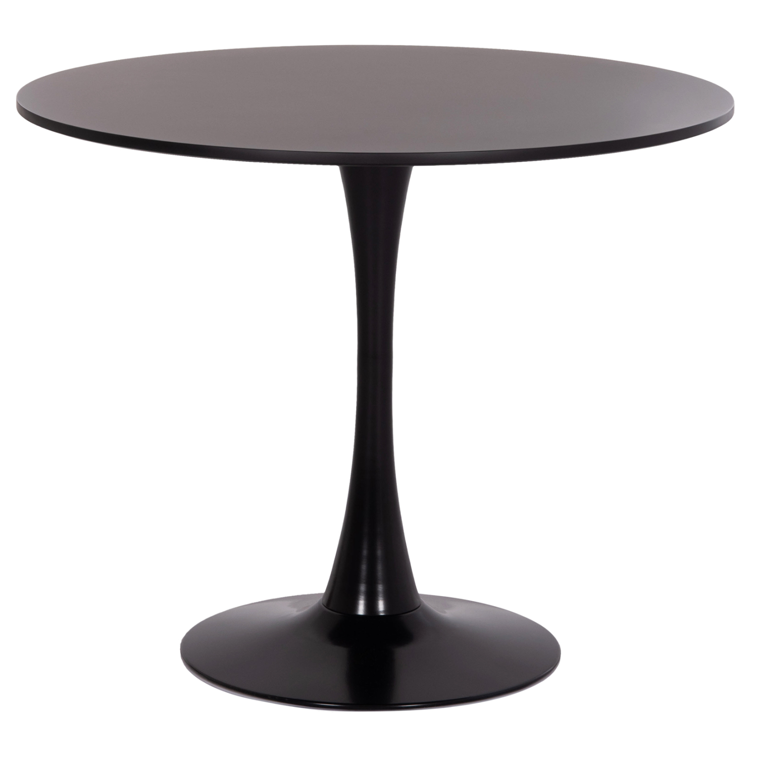ΤΡΑΠΕΖΙ ΣΤΡΟΓΓΥΛΟ BROLIN HM18141.02 MDF TOP-ΒΑΣΗ ΜΕΤΑΛΛΙΚΗ--ΜΑΥΡΟ Φ90x73Υεκ 4
