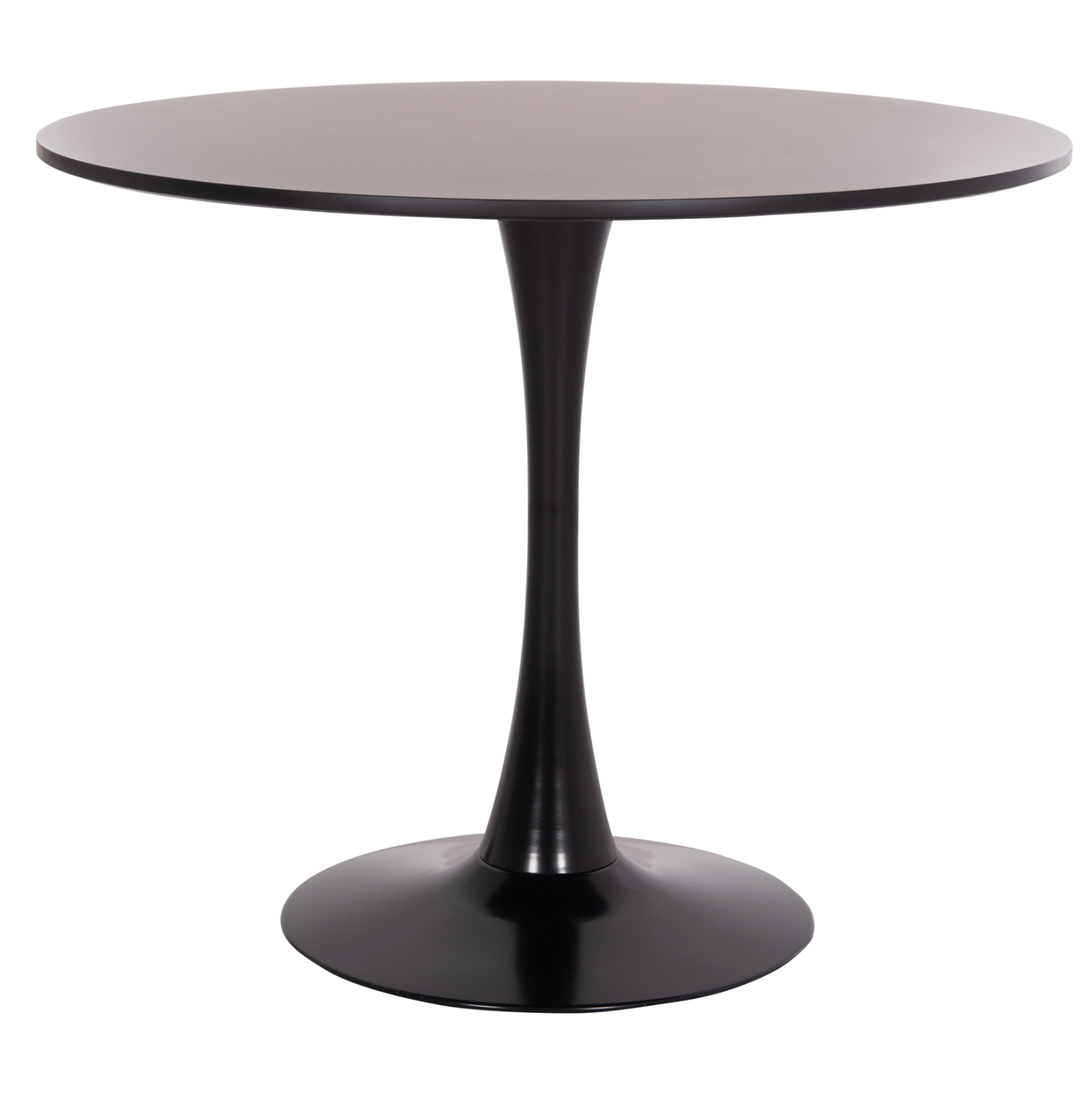ΤΡΑΠΕΖΙ ΣΤΡΟΓΓΥΛΟ BROLIN HM18141.02 MDF TOP-ΒΑΣΗ ΜΕΤΑΛΛΙΚΗ--ΜΑΥΡΟ Φ90x73Υεκ 8