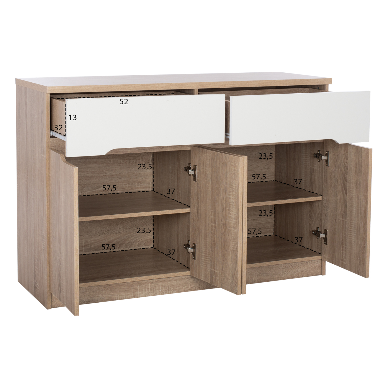 ΜΠΟΥΦΕΣ JOLENE HM2234.02 2 ΣΥΡΤΑΡΙΑ &amp; 4 ΠΟΡΤΕΣ SONAMA 120X40X80εκ. 3