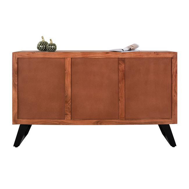 ΜΠΟΥΦΕΣ ALICIA ΑΠΟ ΜΑΣΙΦ ΞΥΛΟ ΑΚΑΚΙΑΣ ΦΥΣΙΚΟ 148Χ43,5Χ86Υεκ.HM8173 5