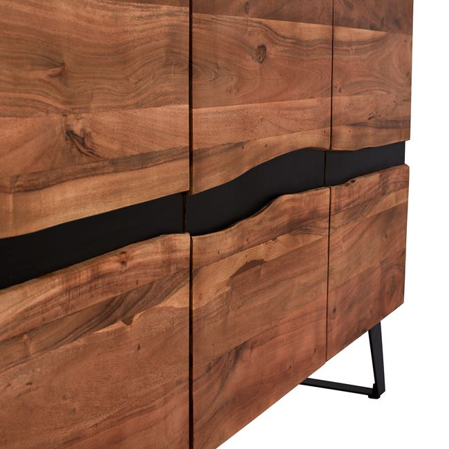 ΜΠΟΥΦΕΣ ALICIA ΑΠΟ ΜΑΣΙΦ ΞΥΛΟ ΑΚΑΚΙΑΣ ΦΥΣΙΚΟ 148Χ43,5Χ86Υεκ.HM8173 6