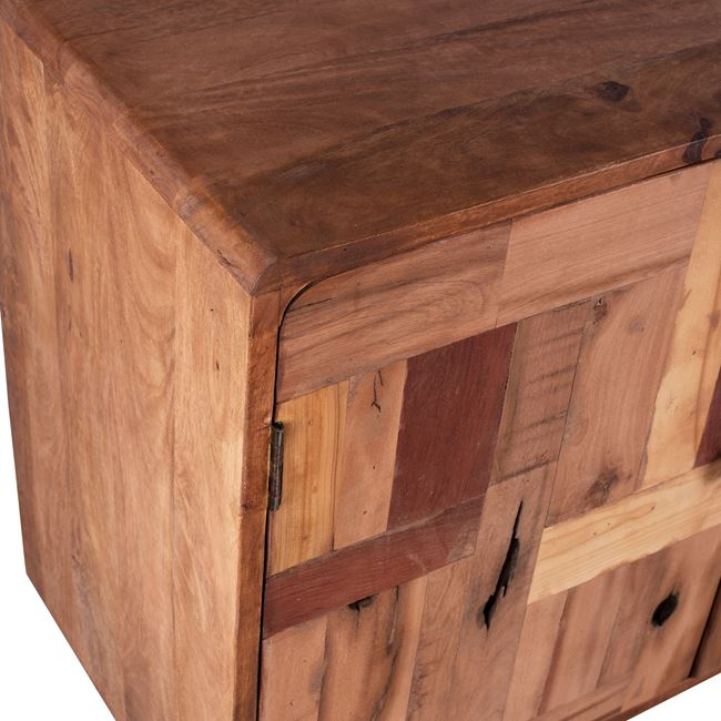 ΜΠΟΥΦΕΣ HM8382 JAIDA ΑΠΟ ΞΥΛΟ MANGO &amp; ΜΕΤΑΛΛΙΚΑ ΠΟΔΙΑ 140Χ40Χ80ΕΚ 5