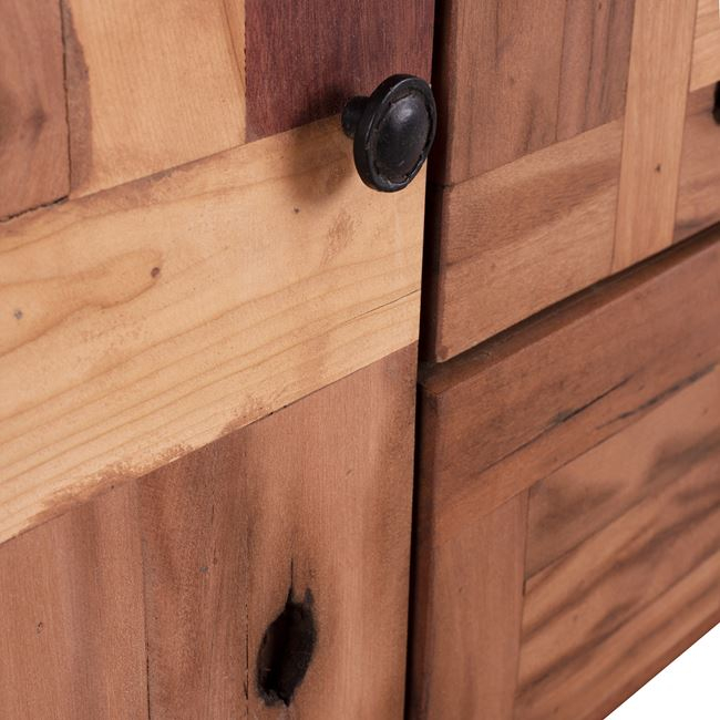 ΜΠΟΥΦΕΣ HM8382 JAIDA ΑΠΟ ΞΥΛΟ MANGO &amp; ΜΕΤΑΛΛΙΚΑ ΠΟΔΙΑ 140Χ40Χ80ΕΚ 6