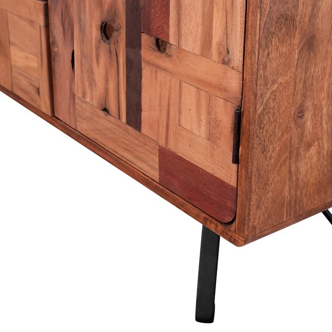 ΜΠΟΥΦΕΣ HM8382 JAIDA ΑΠΟ ΞΥΛΟ MANGO &amp; ΜΕΤΑΛΛΙΚΑ ΠΟΔΙΑ 140Χ40Χ80ΕΚ 8