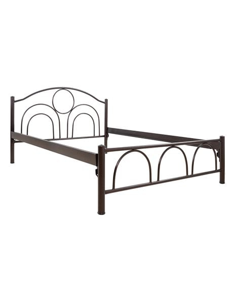 ΜΕΤΑΛΛΙΚΟ ΔΙΠΛΟ ΚΡΕΒΑΤΙ ΚΥΚΛΟΣ 160x200x90Yεκ. HM766 ΣΦΥΡHΛΑΤΟ ΚΑΦΕ 1