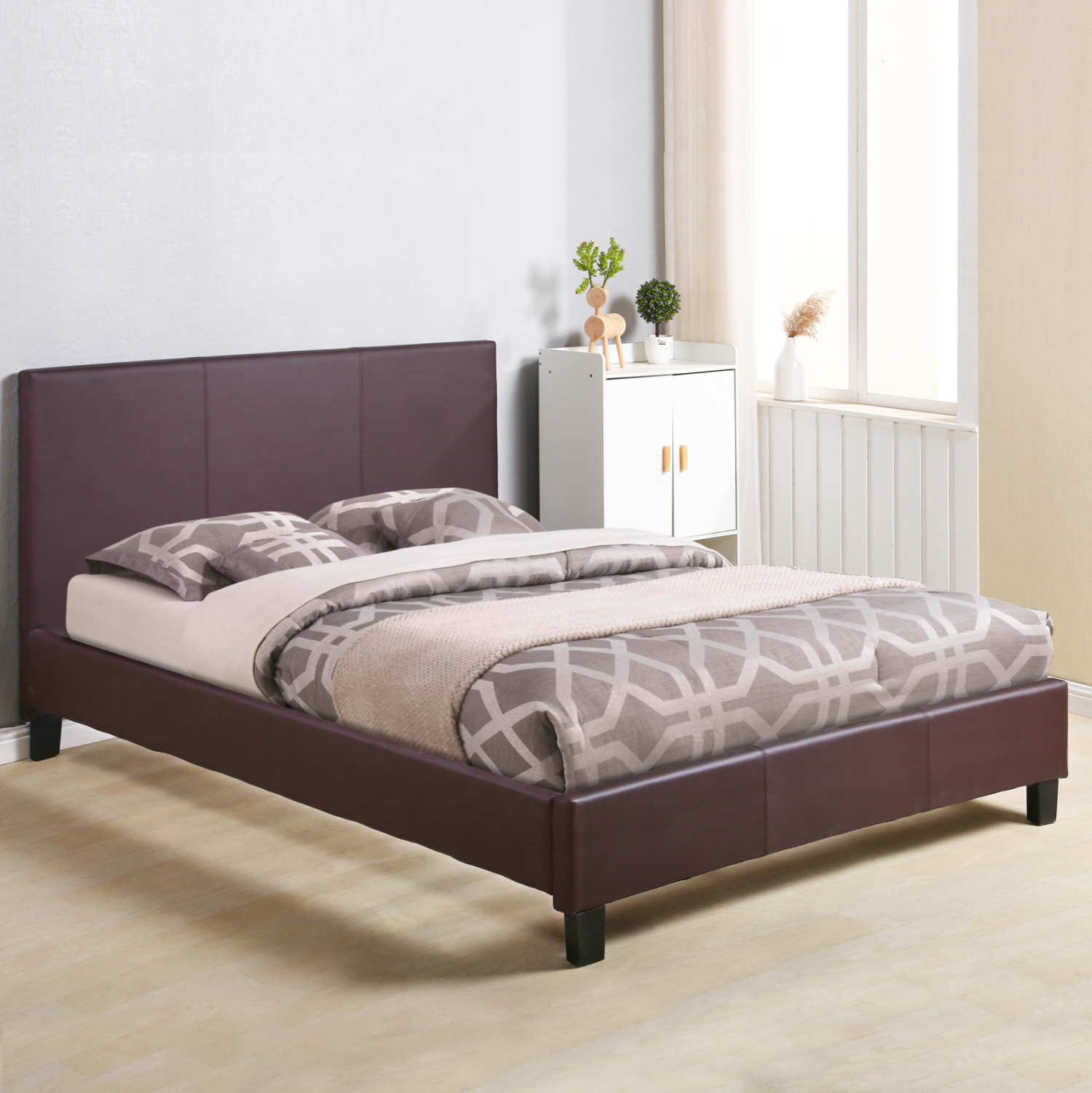 ΚΡΕΒΑΤΙ BECCA 150x200 εκ.
 ΜΕ PU ΚΑΦΕ HM553.02 1