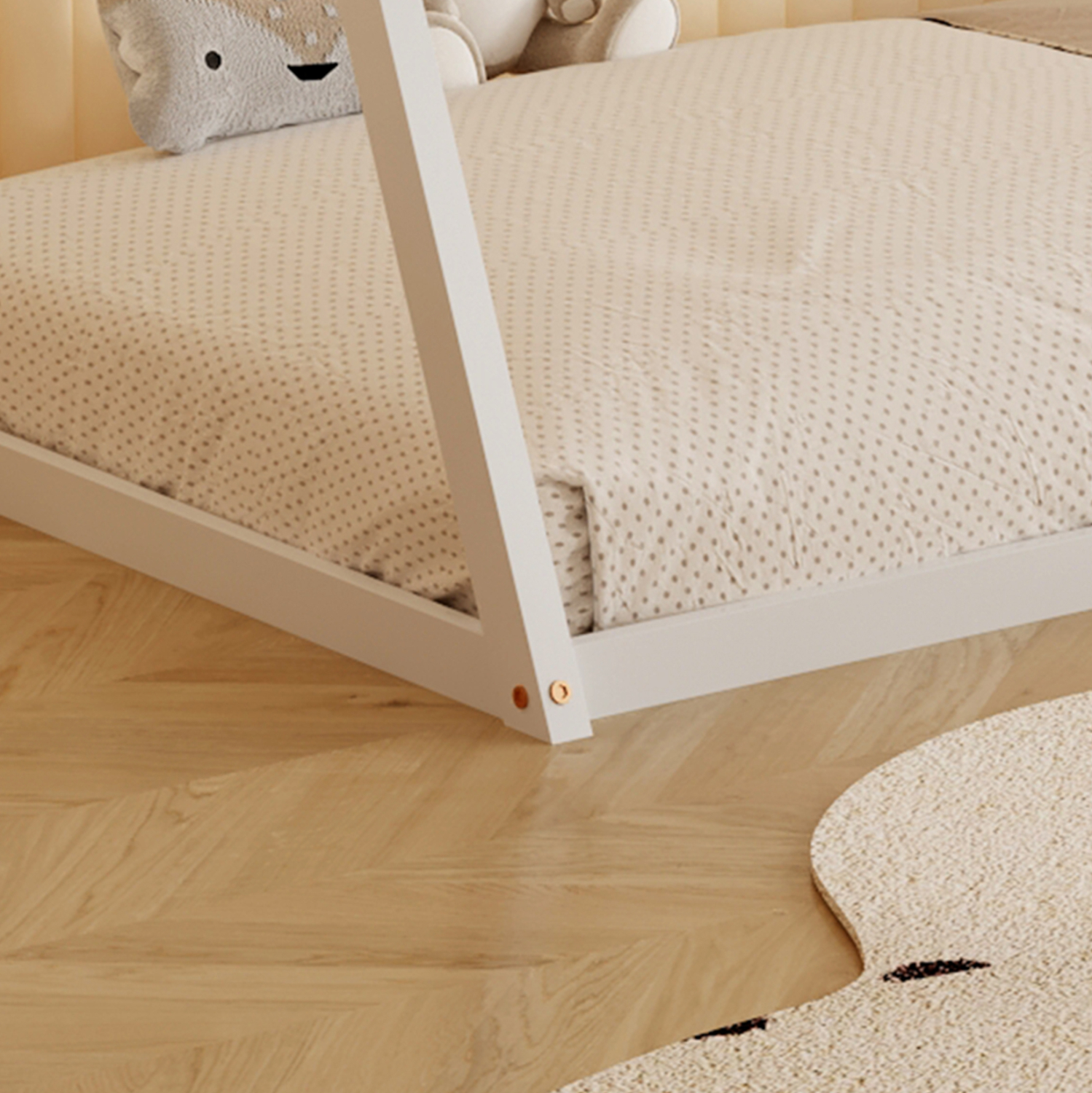 ΚΡΕΒΑΤΙ ΠΑΙΔΙΚΟ MUNK HM681.03 τ.MONTESSORI ΜΑΣΙΦ ΞΥΛΟ ΠΕΥΚΟΥ ΛΕΥΚΟ- 190x90εκ 6